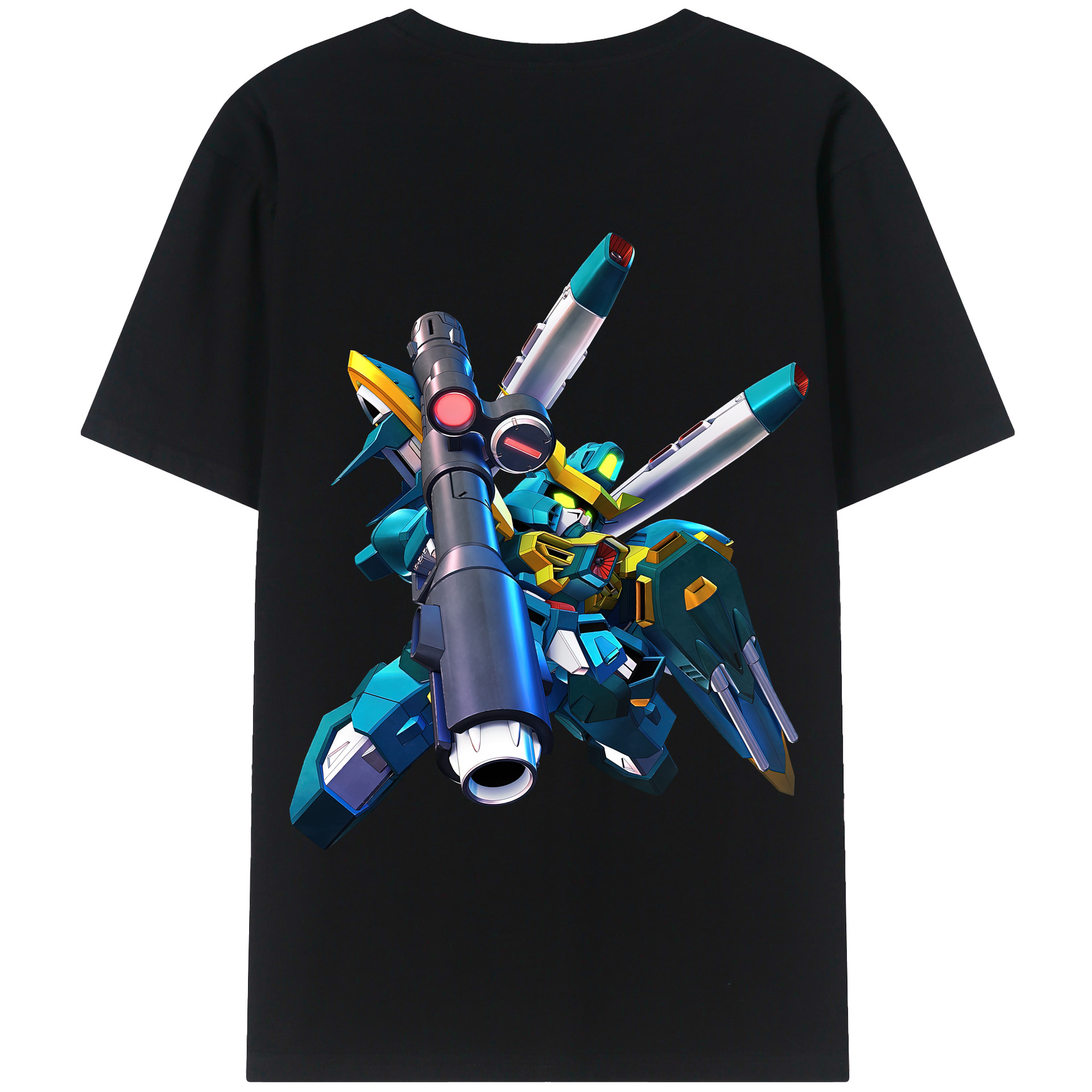 （画像用） 機動戦士ガンダム Mobile Suit Gundam 綿100％半袖Tシャツ（背面プリント）