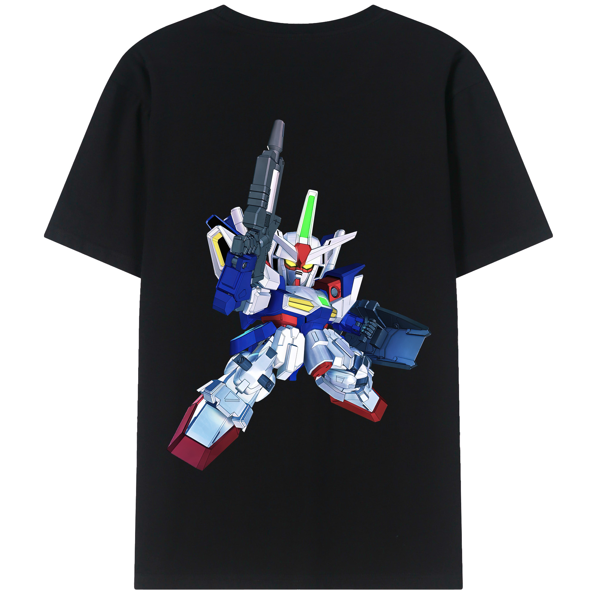 （画像用） 機動戦士ガンダム Mobile Suit Gundam 綿100％半袖Tシャツ（背面プリント）