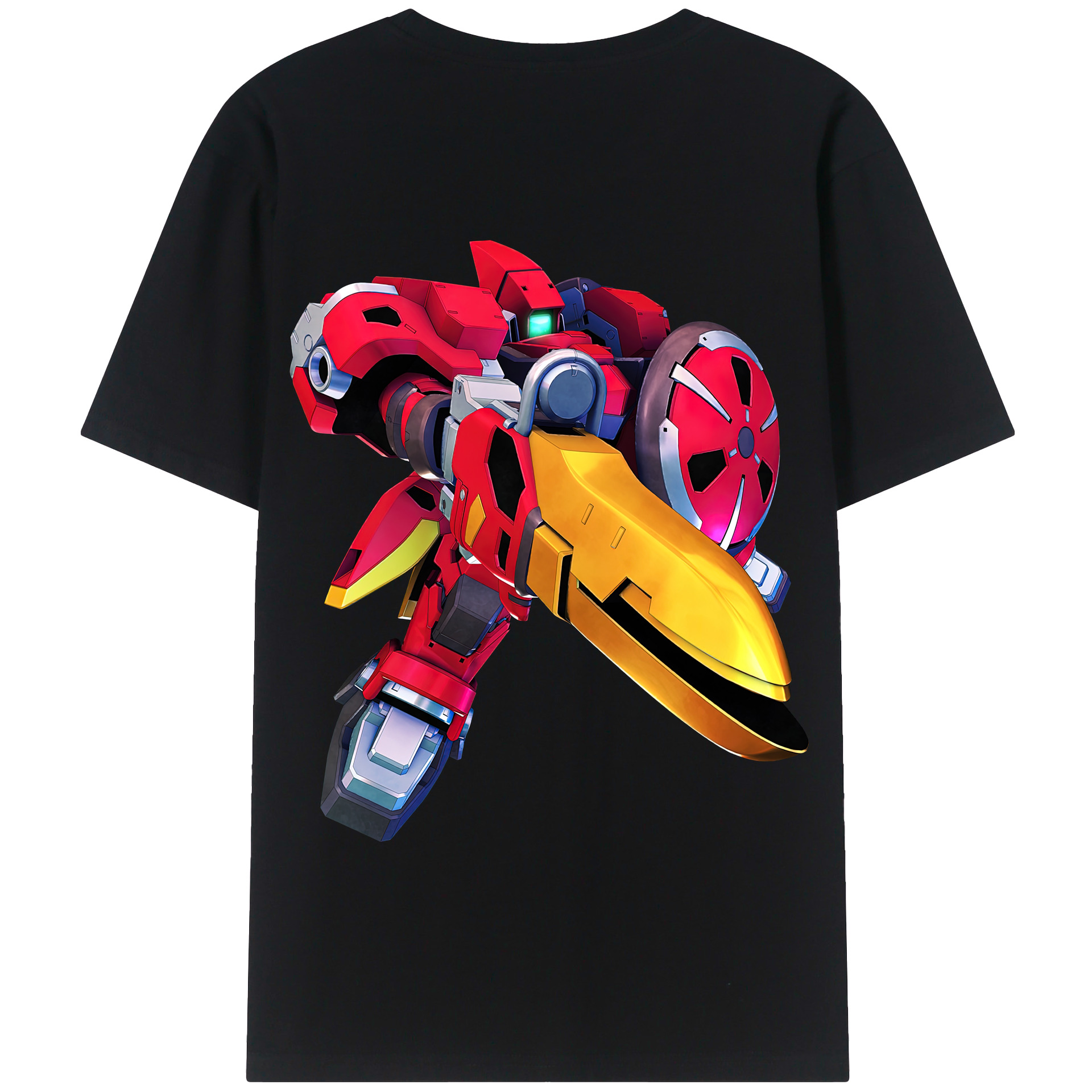 （画像用） 機動戦士ガンダム Mobile Suit Gundam 綿100％半袖Tシャツ（背面プリント）