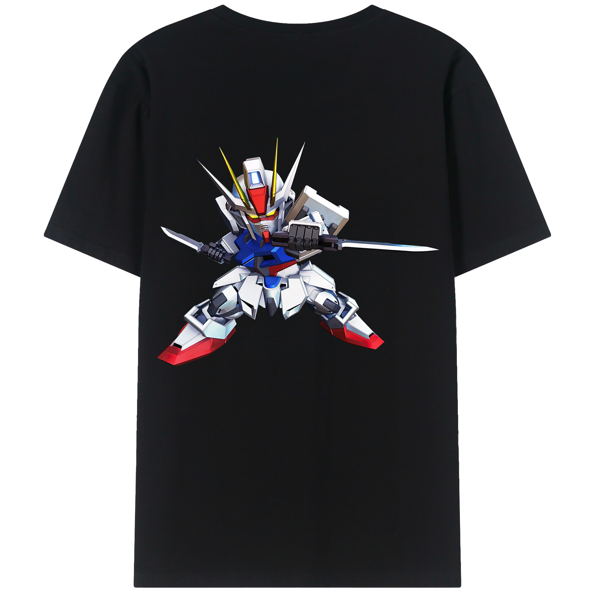 （画像用） 機動戦士ガンダム Mobile Suit Gundam 綿100％半袖Tシャツ（背面プリント）