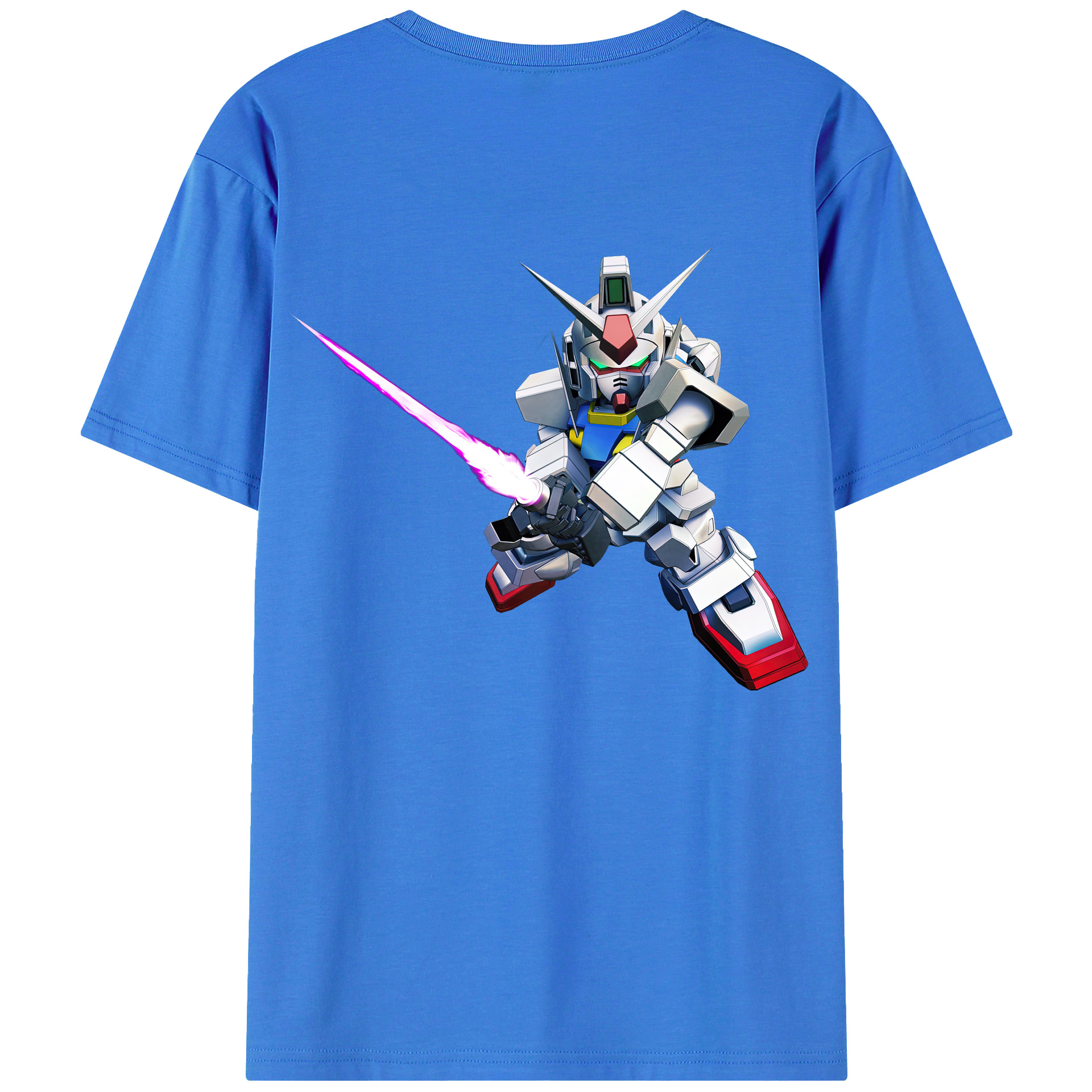 （画像用） 機動戦士ガンダム Mobile Suit Gundam 綿100％半袖Tシャツ（背面プリント）