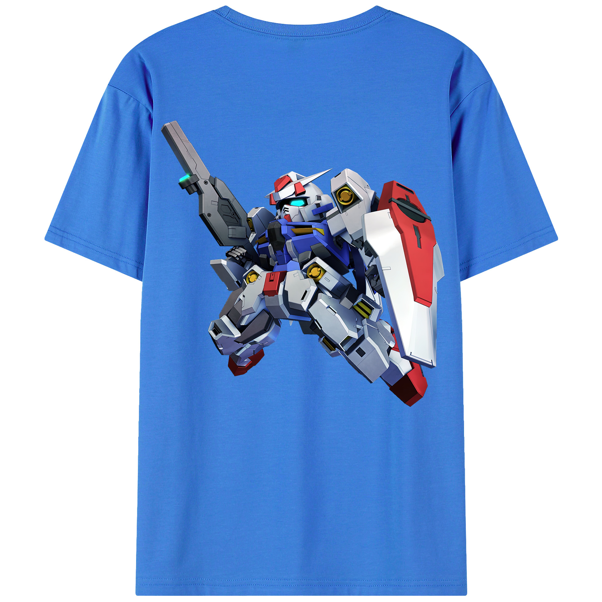 （画像用） 機動戦士ガンダム Mobile Suit Gundam 綿100％半袖Tシャツ（背面プリント）