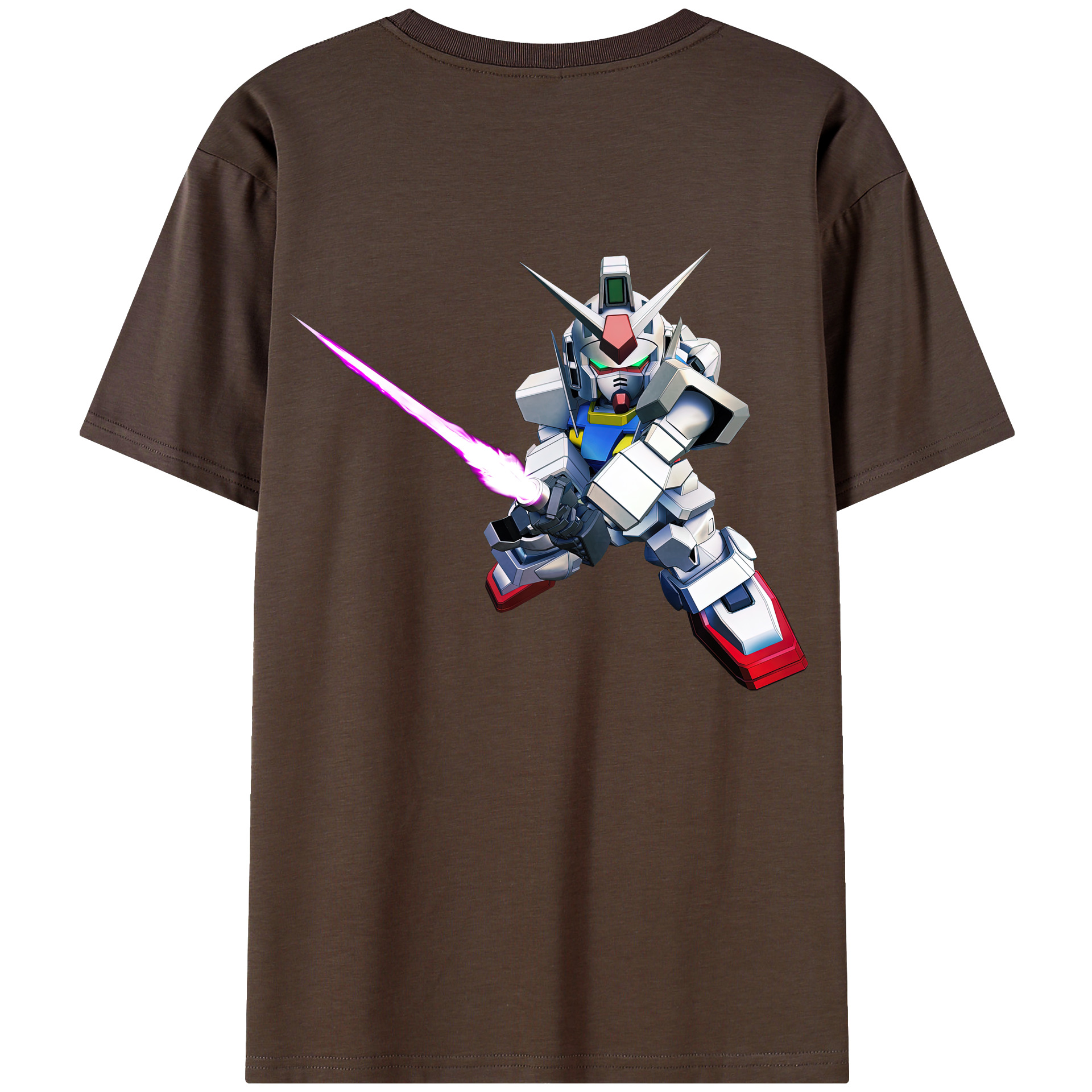 （画像用） 機動戦士ガンダム Mobile Suit Gundam 綿100％半袖Tシャツ（背面プリント）