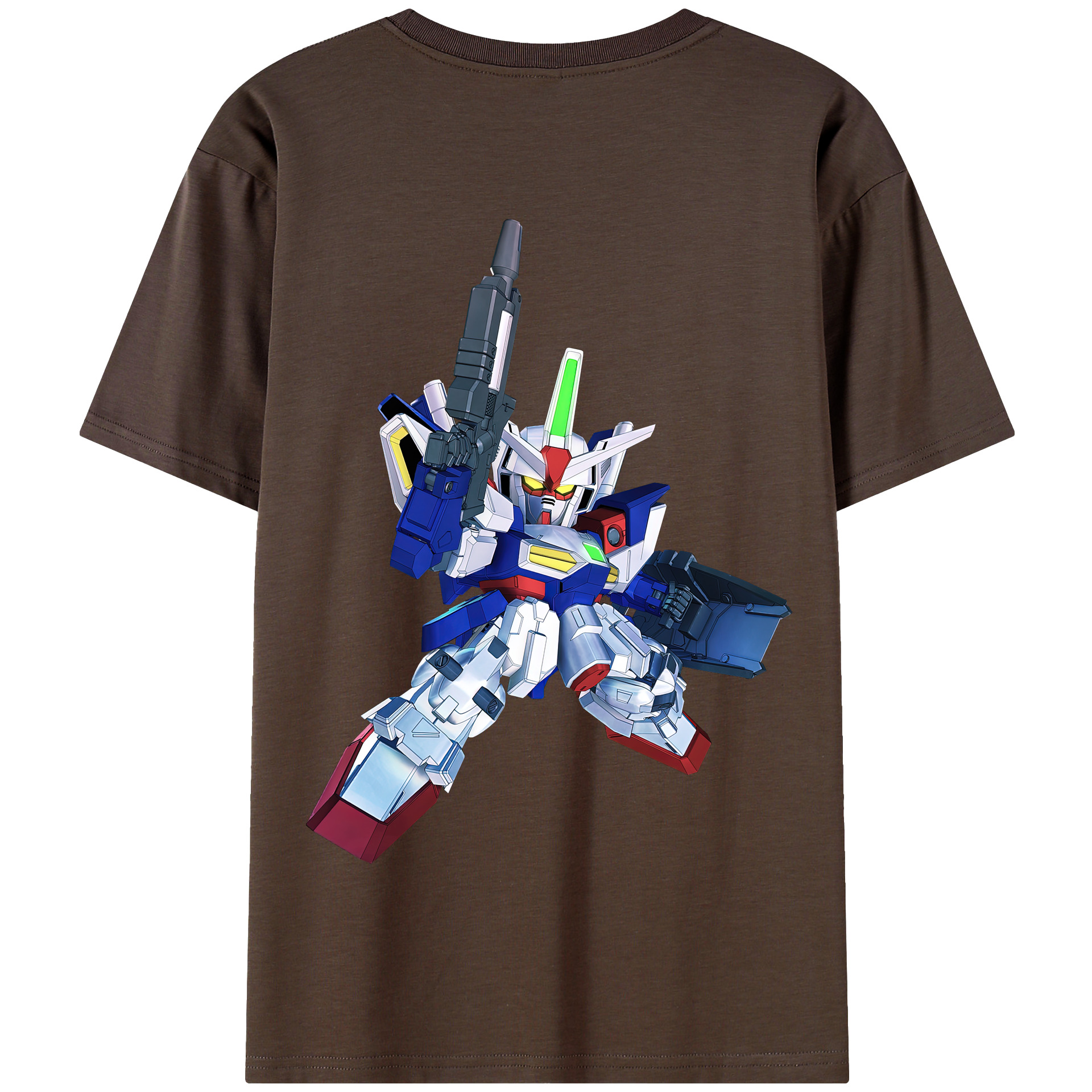 （画像用） 機動戦士ガンダム Mobile Suit Gundam 綿100％半袖Tシャツ（背面プリント）