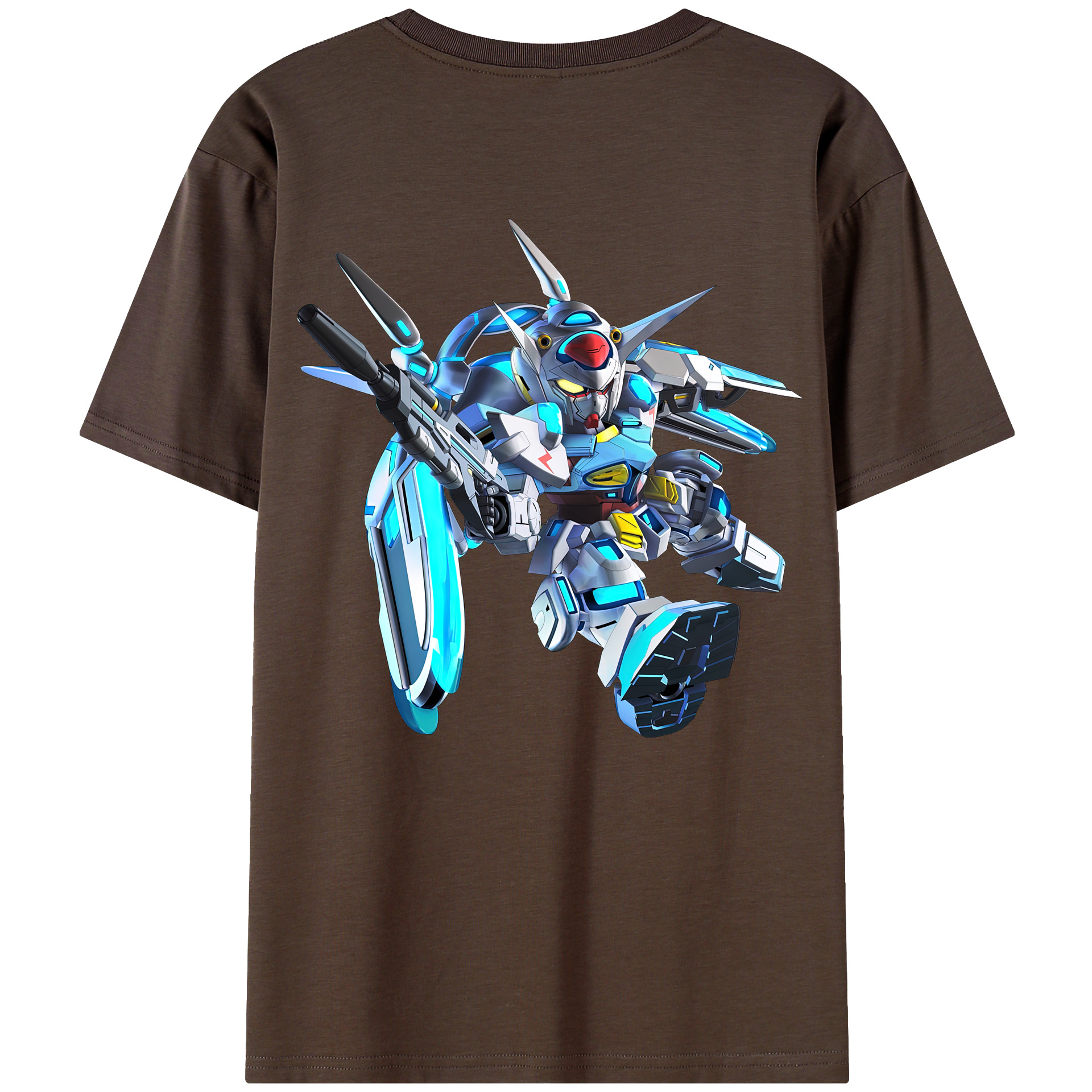 （画像用） 機動戦士ガンダム Mobile Suit Gundam 綿100％半袖Tシャツ（背面プリント）