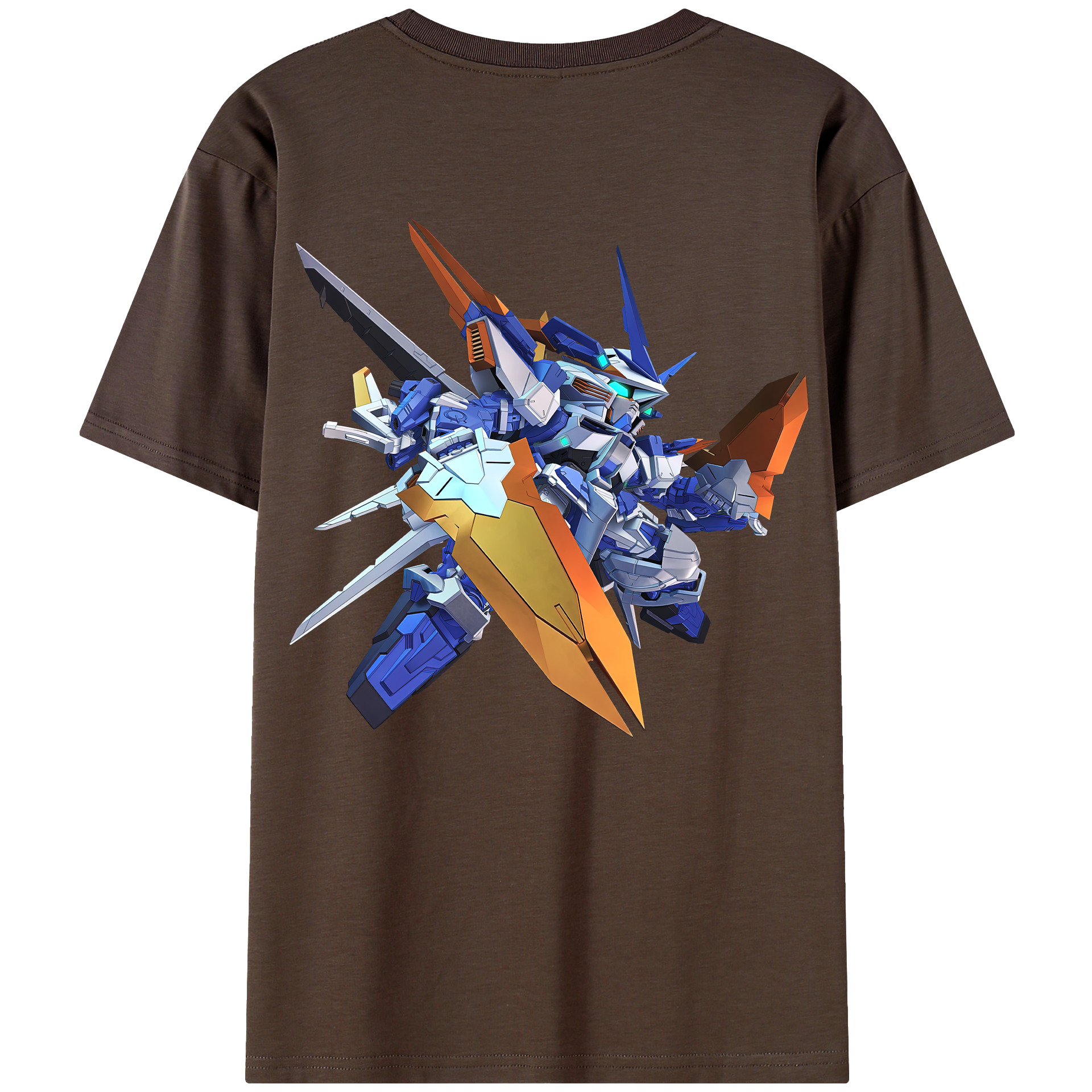 （画像用） 機動戦士ガンダム Mobile Suit Gundam 綿100％半袖Tシャツ（背面プリント）