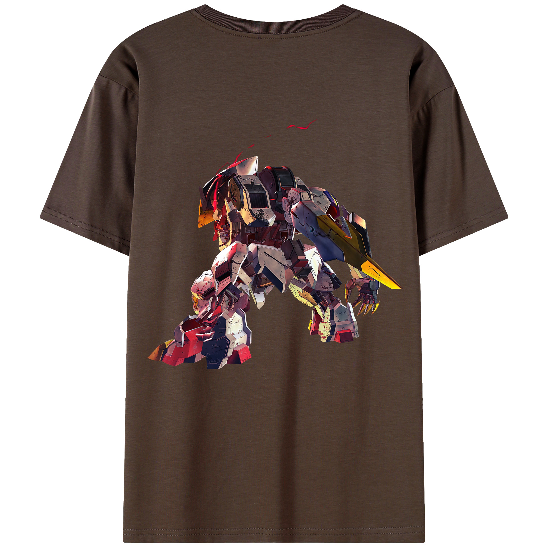 （画像用） 機動戦士ガンダム Mobile Suit Gundam 綿100％半袖Tシャツ（背面プリント）