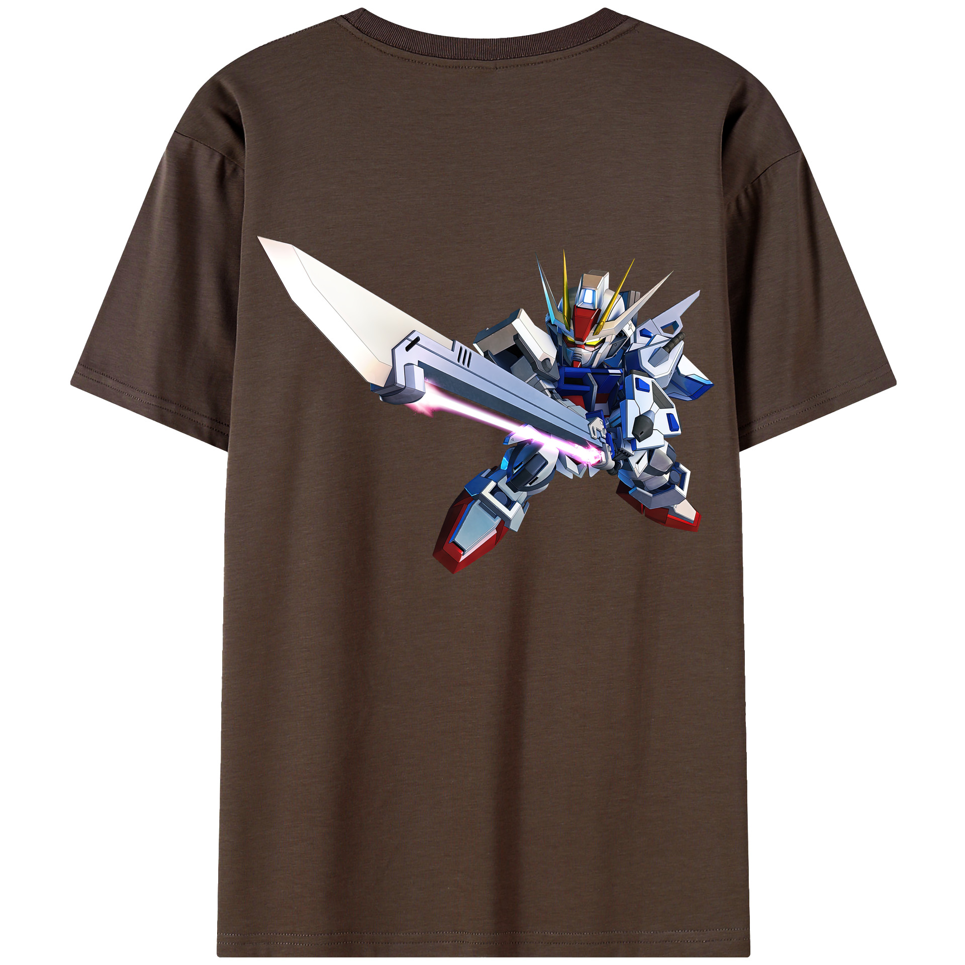 （画像用） 機動戦士ガンダム Mobile Suit Gundam 綿100％半袖Tシャツ（背面プリント）