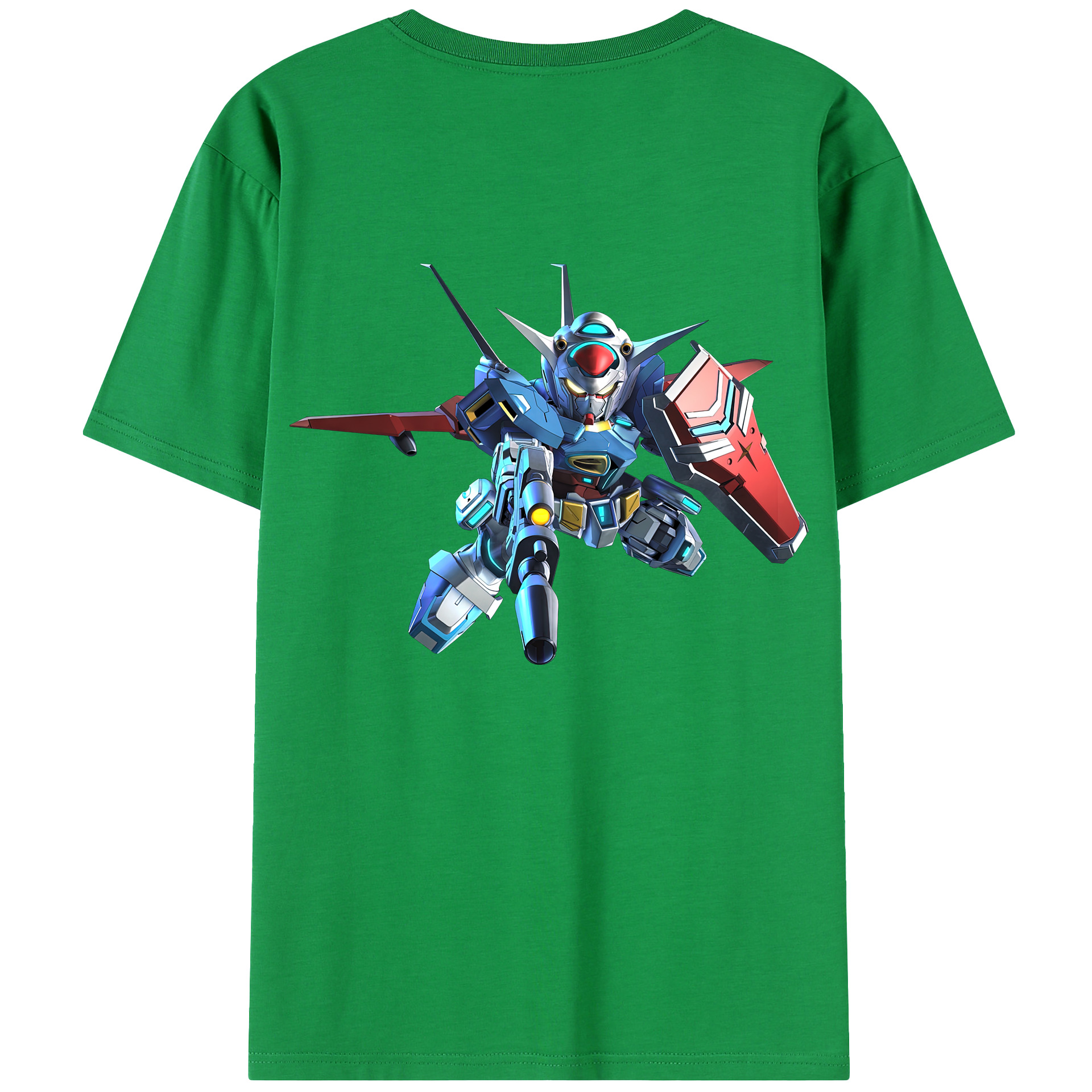 （画像用） 機動戦士ガンダム Mobile Suit Gundam 綿100％半袖Tシャツ（背面プリント）
