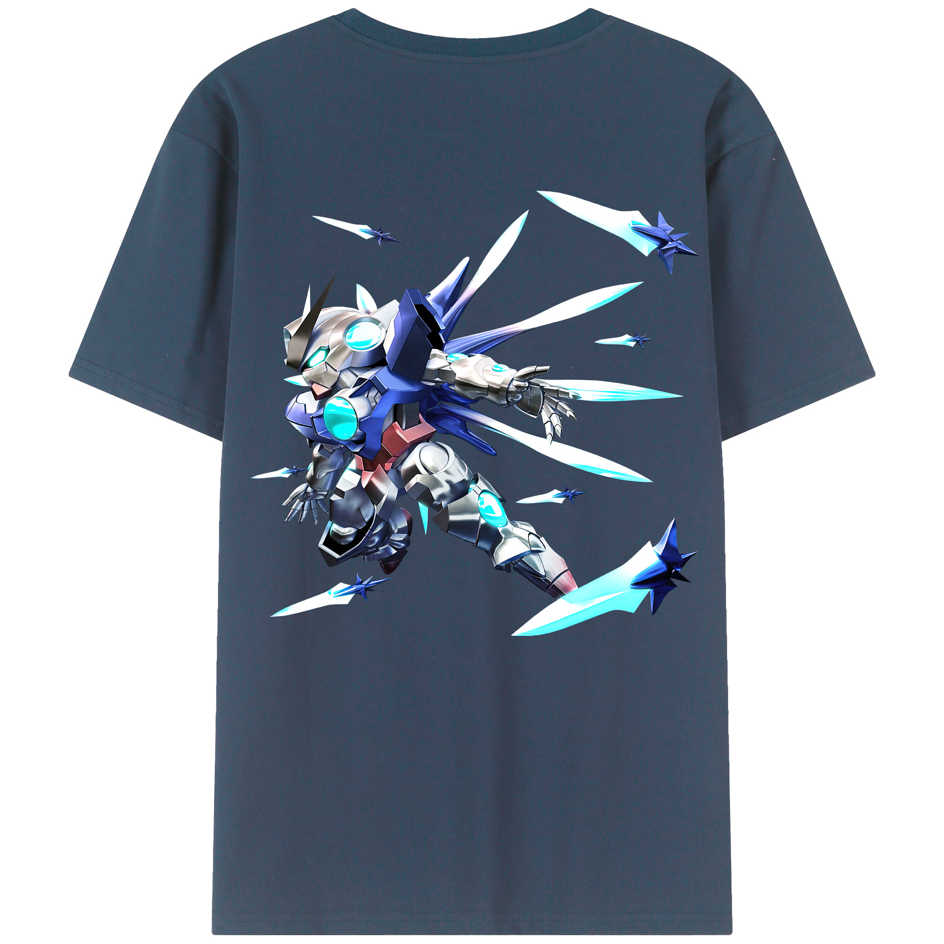 （画像用） 機動戦士ガンダム Mobile Suit Gundam 綿100％半袖Tシャツ（背面プリント）