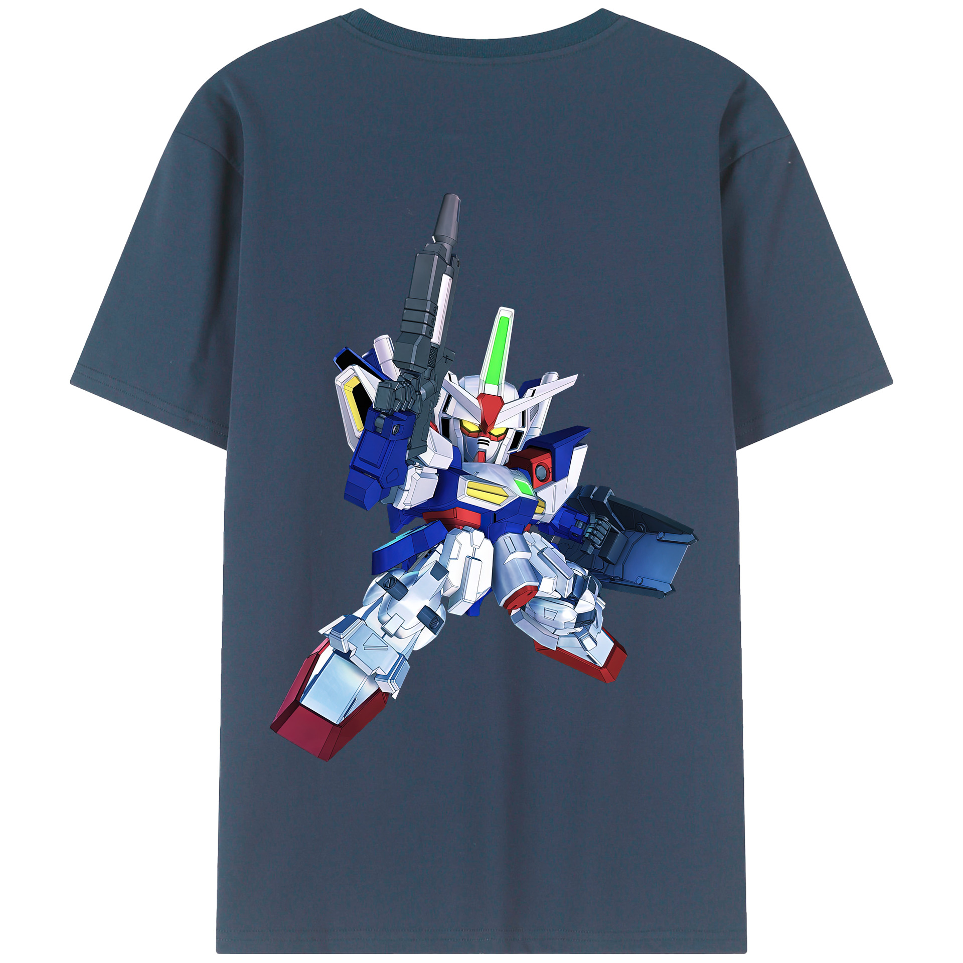 （画像用） 機動戦士ガンダム Mobile Suit Gundam 綿100％半袖Tシャツ（背面プリント）