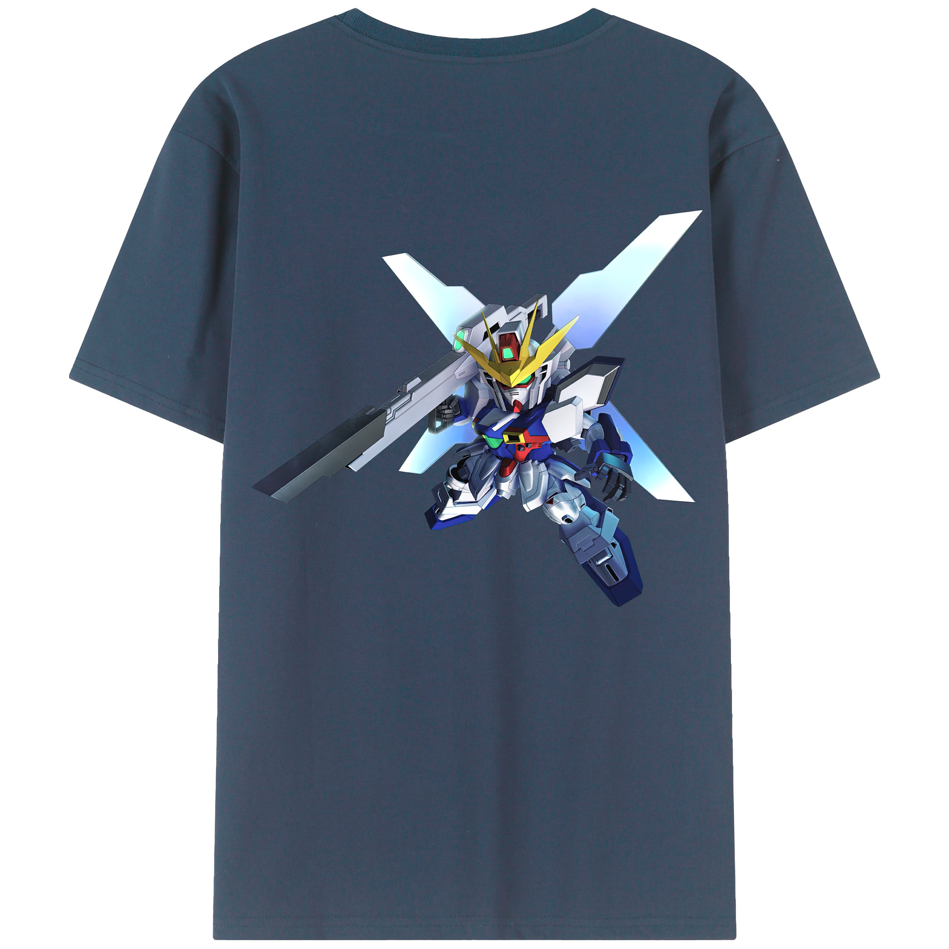 （画像用） 機動戦士ガンダム Mobile Suit Gundam 綿100％半袖Tシャツ（背面プリント）