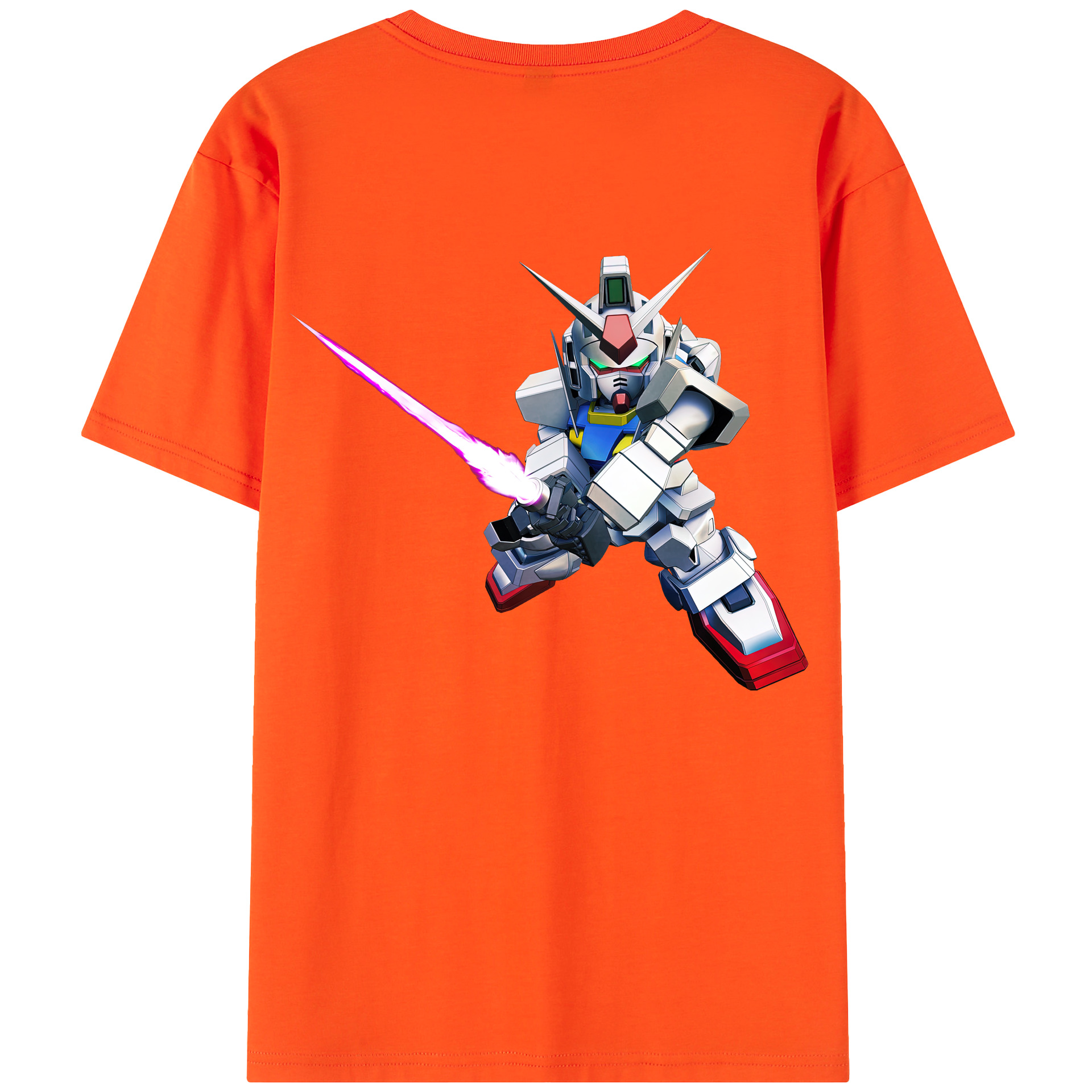 （画像用） 機動戦士ガンダム Mobile Suit Gundam 綿100％半袖Tシャツ（背面プリント）