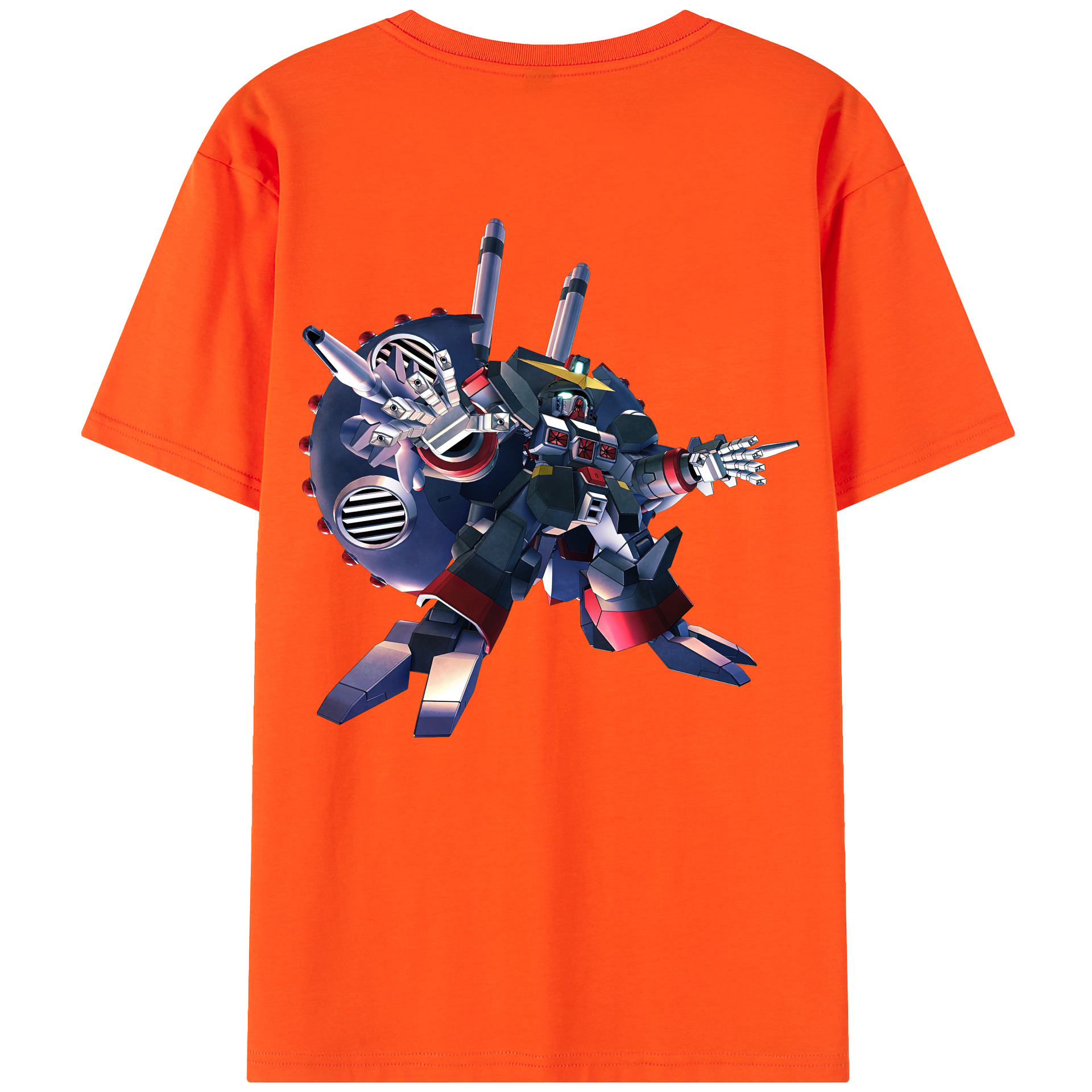 （画像用） 機動戦士ガンダム Mobile Suit Gundam 綿100％半袖Tシャツ（背面プリント）