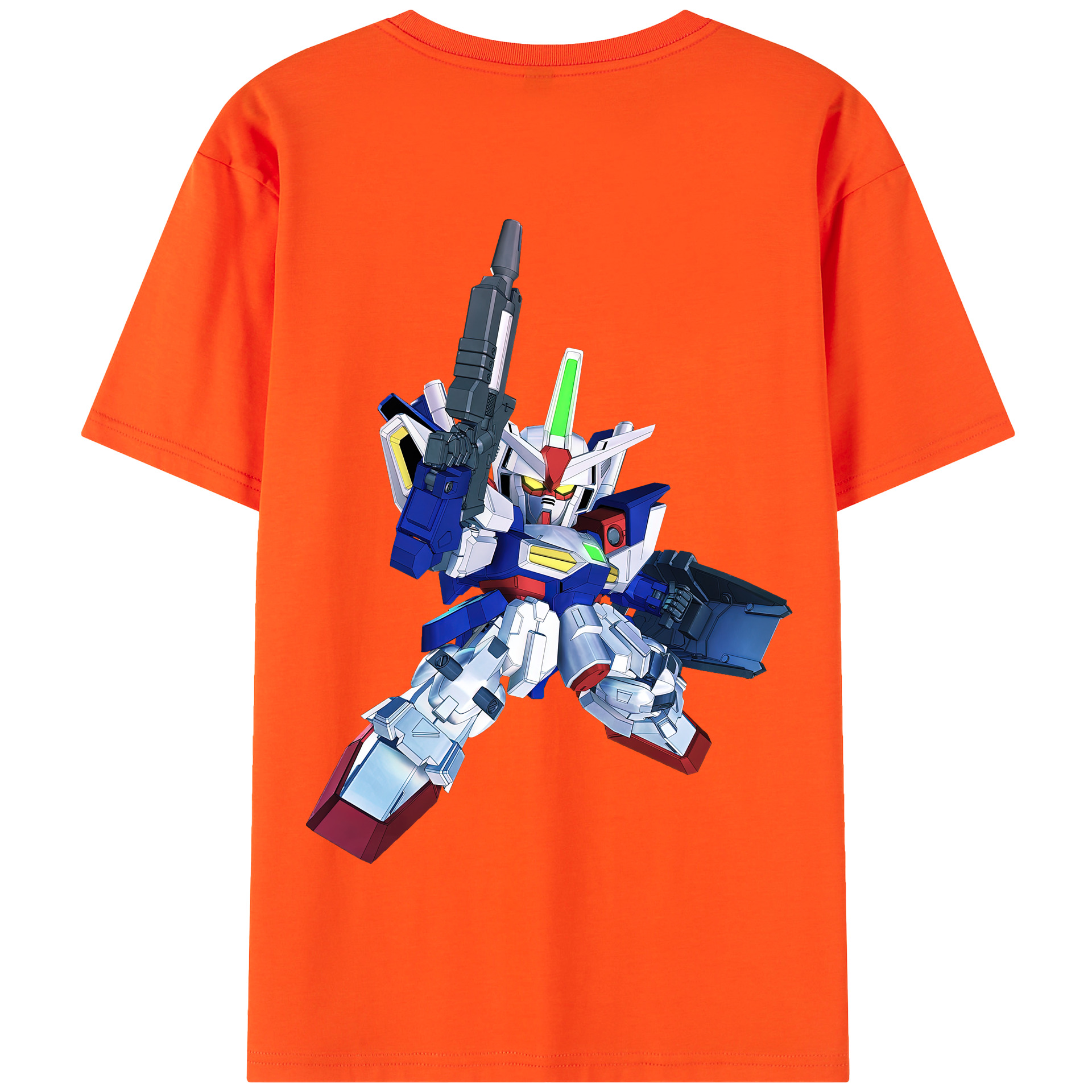 （画像用） 機動戦士ガンダム Mobile Suit Gundam 綿100％半袖Tシャツ（背面プリント）