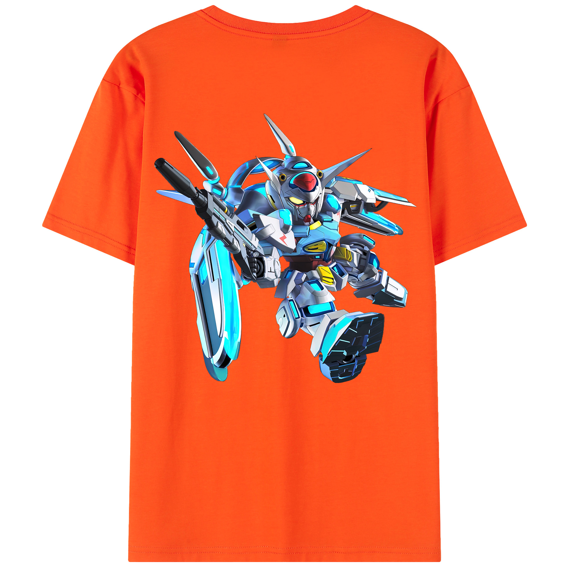 （画像用） 機動戦士ガンダム Mobile Suit Gundam 綿100％半袖Tシャツ（背面プリント）