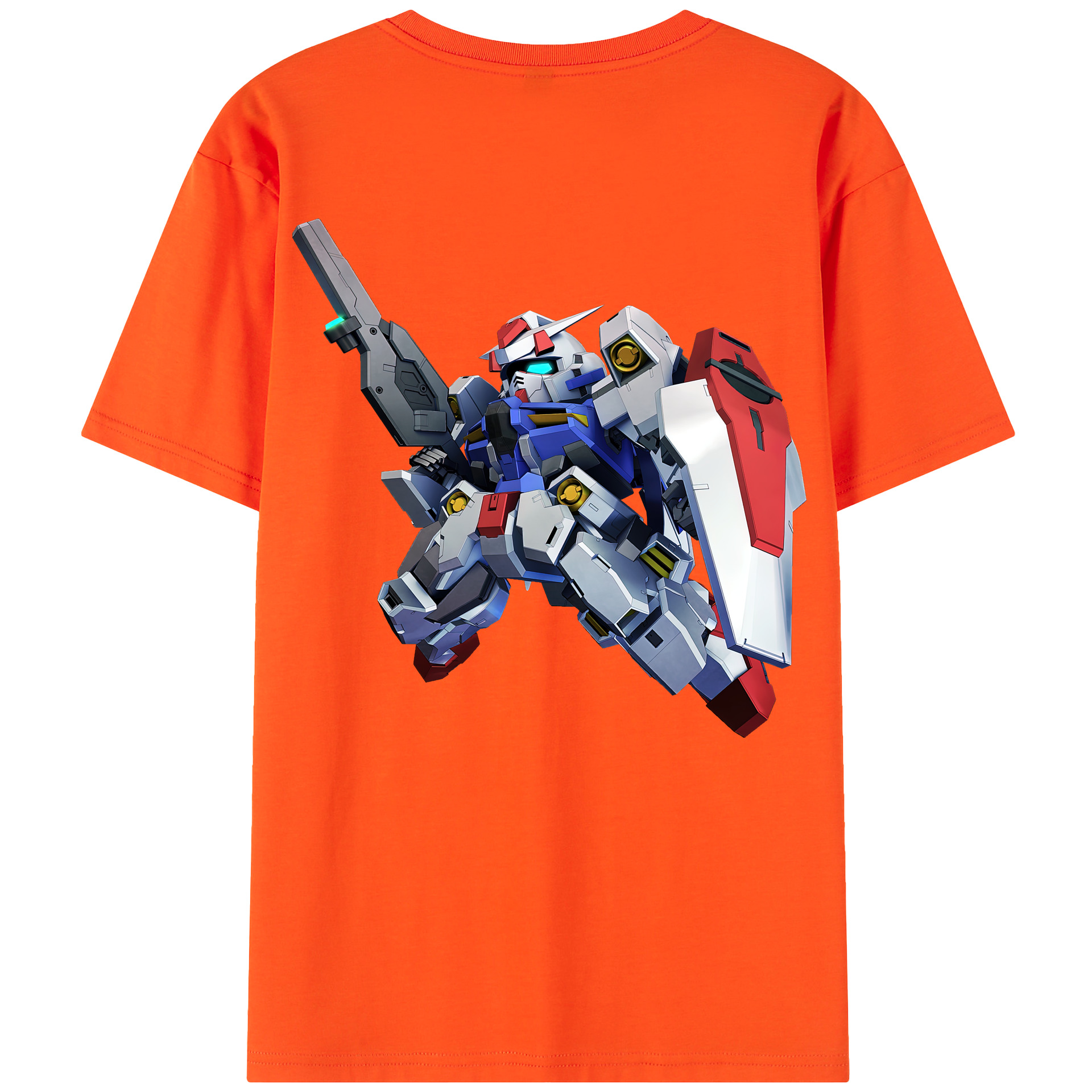 （画像用） 機動戦士ガンダム Mobile Suit Gundam 綿100％半袖Tシャツ（背面プリント）