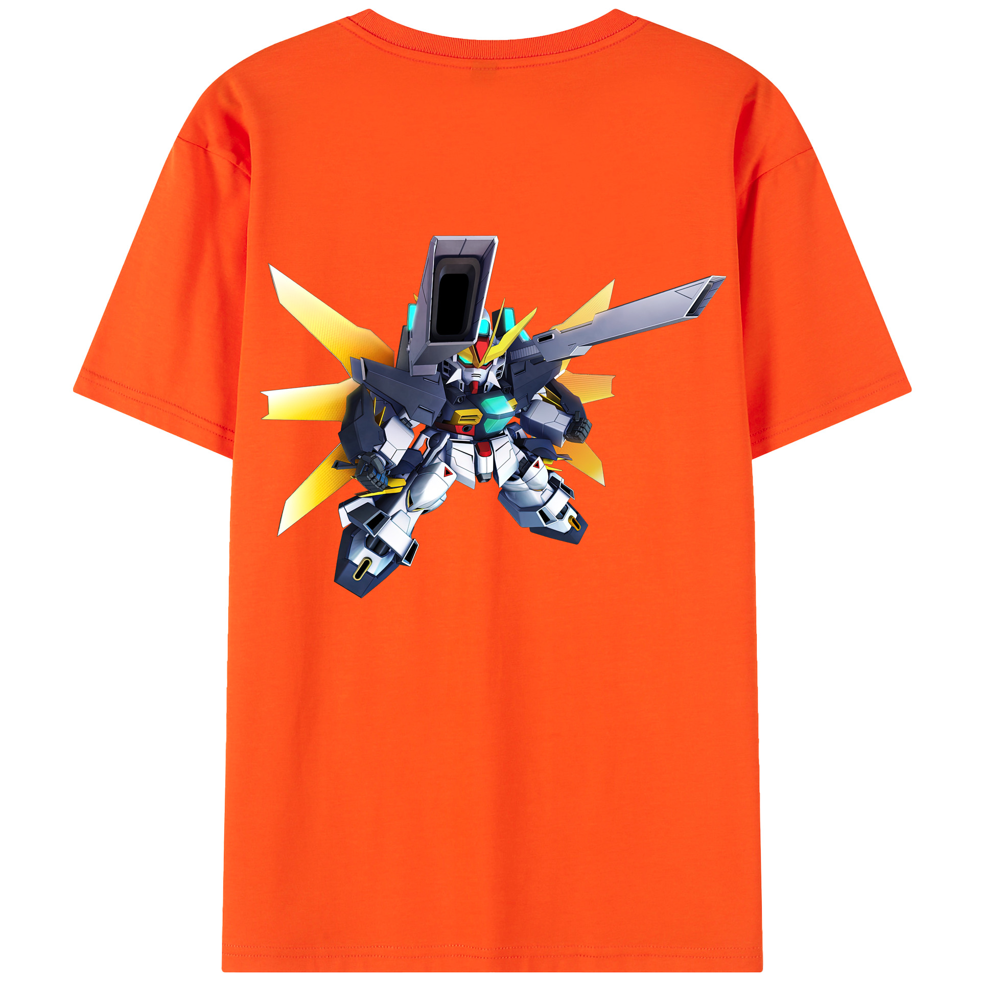 （画像用） 機動戦士ガンダム Mobile Suit Gundam 綿100％半袖Tシャツ（背面プリント）
