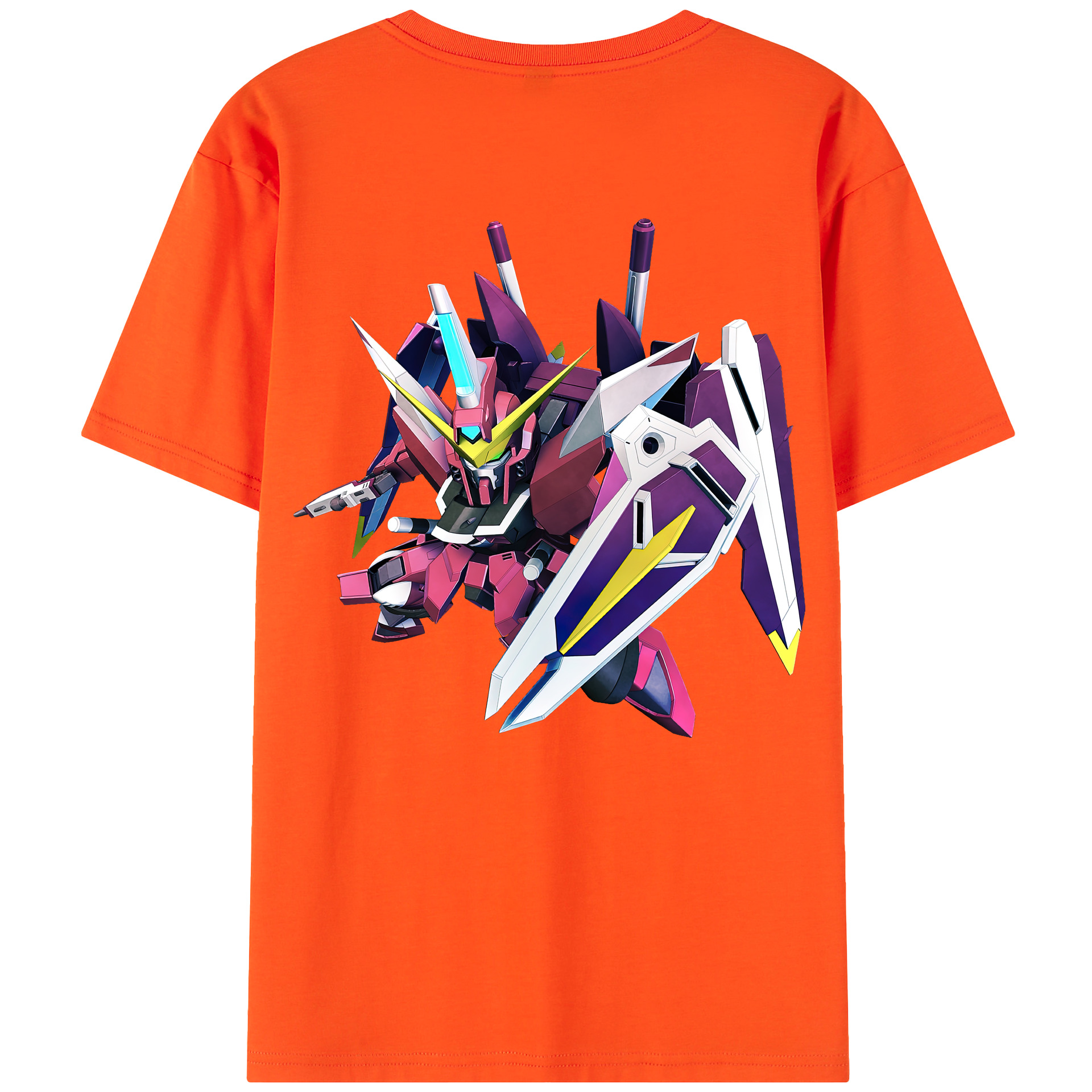 （画像用） 機動戦士ガンダム Mobile Suit Gundam 綿100％半袖Tシャツ（背面プリント）