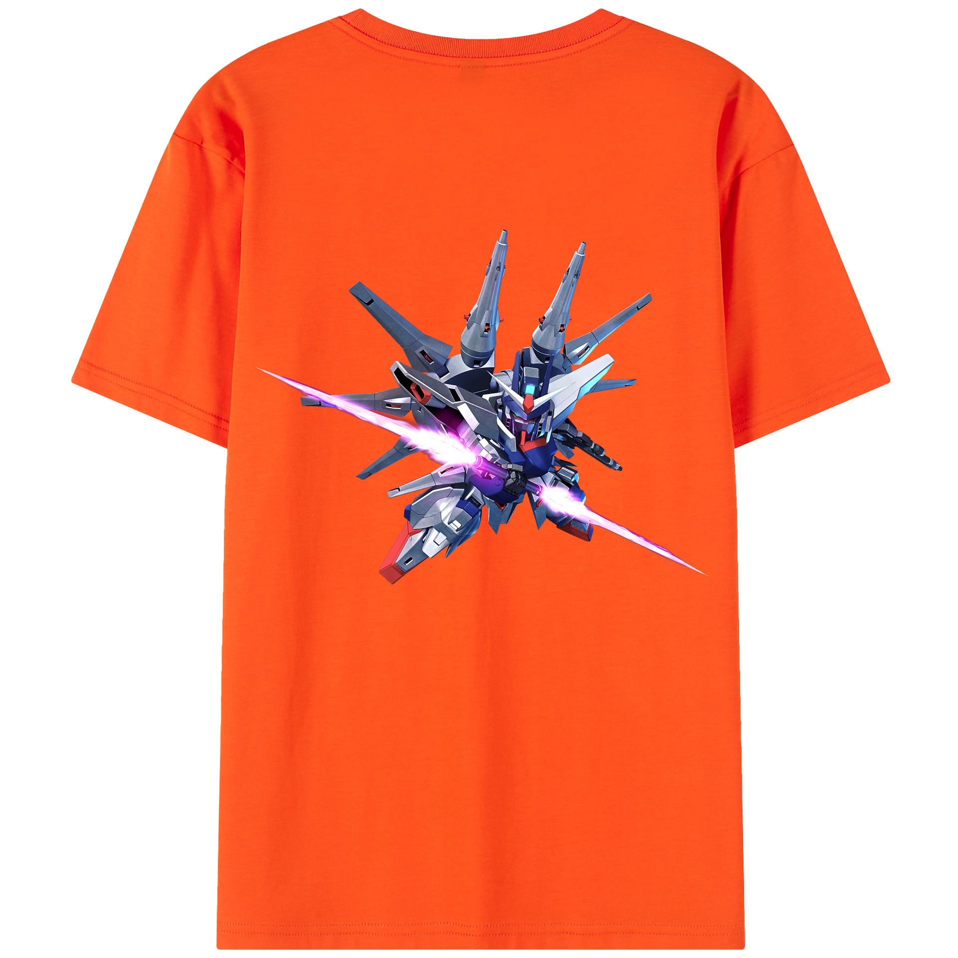 （画像用） 機動戦士ガンダム Mobile Suit Gundam 綿100％半袖Tシャツ（背面プリント）