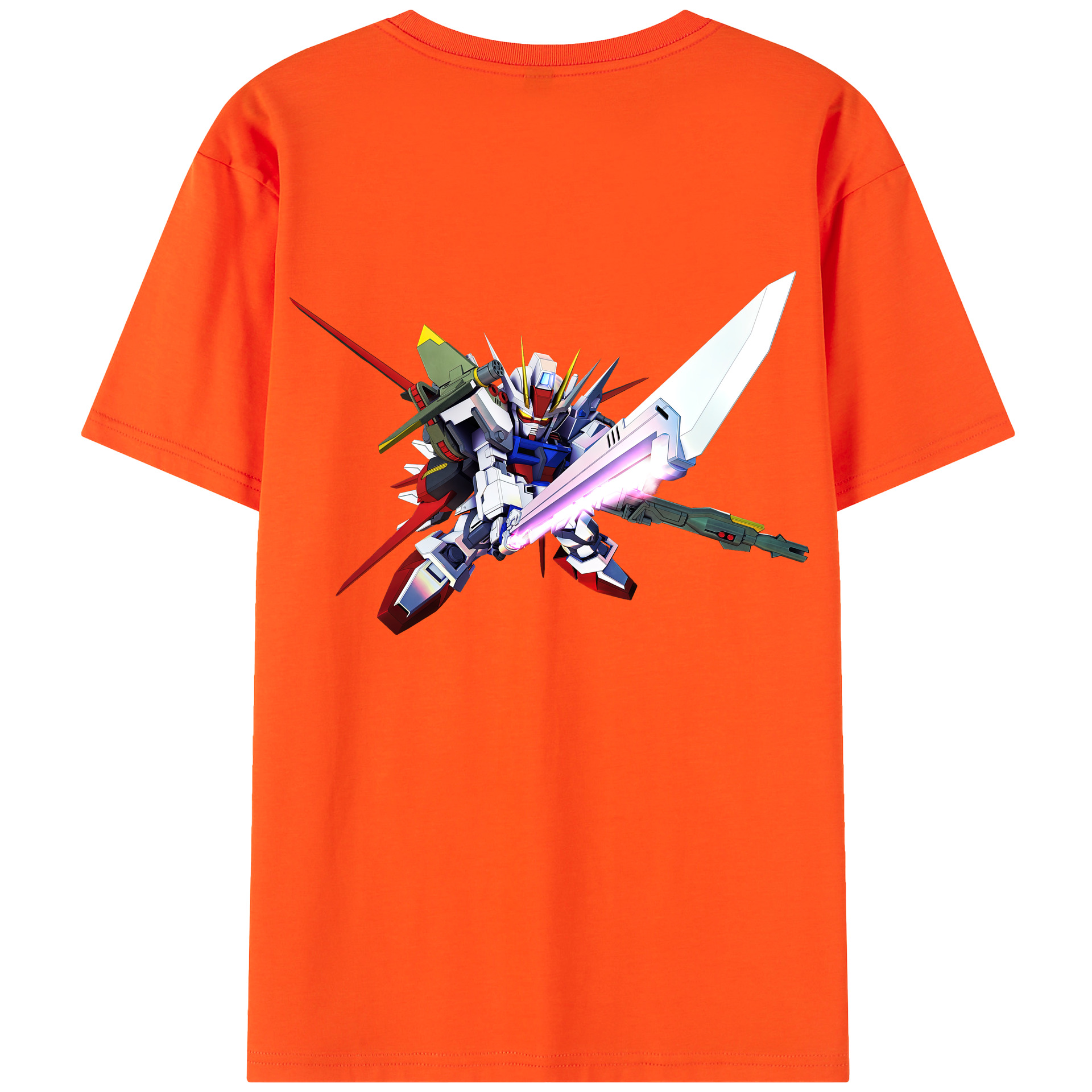 （画像用） 機動戦士ガンダム Mobile Suit Gundam 綿100％半袖Tシャツ（背面プリント）