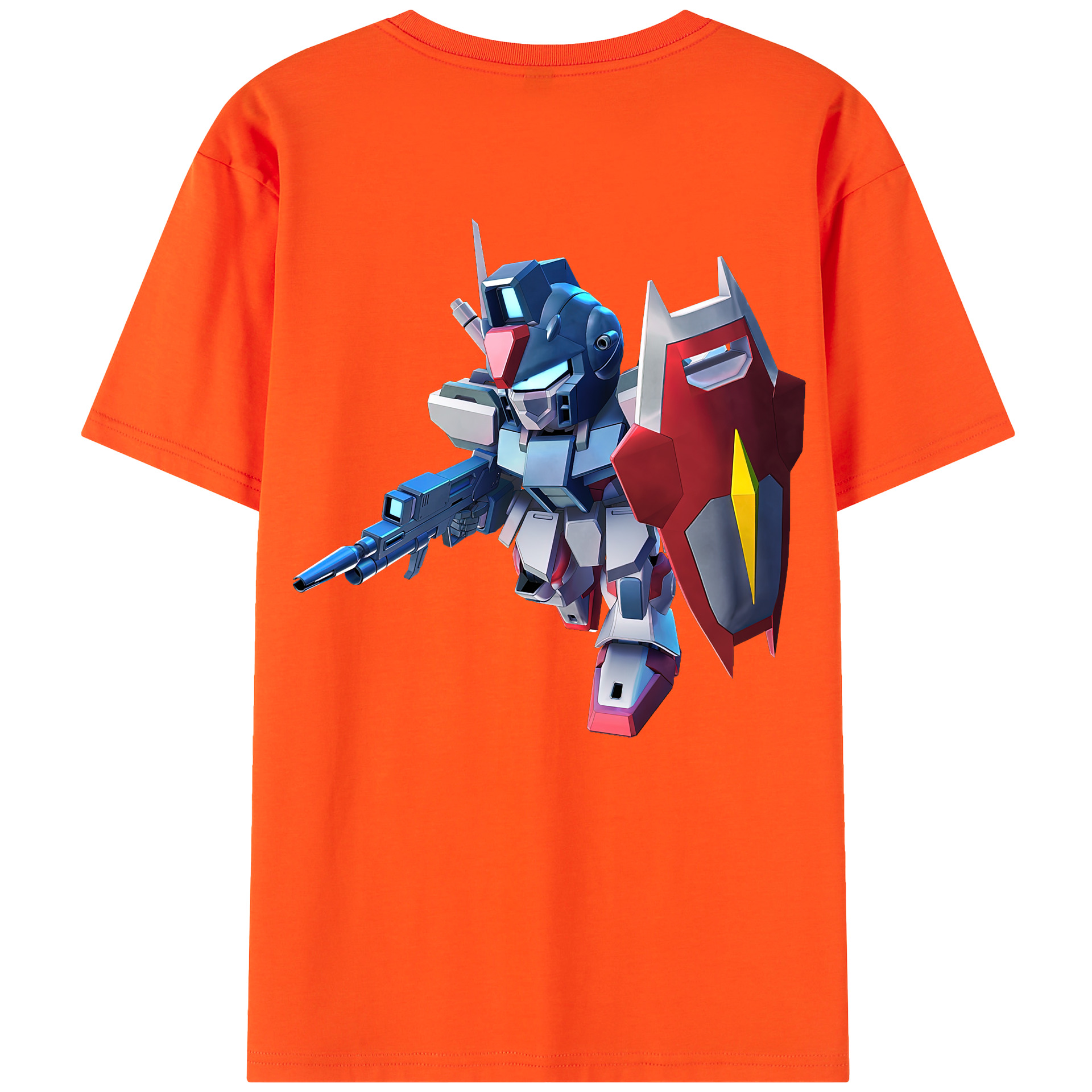 （画像用） 機動戦士ガンダム Mobile Suit Gundam 綿100％半袖Tシャツ（背面プリント）