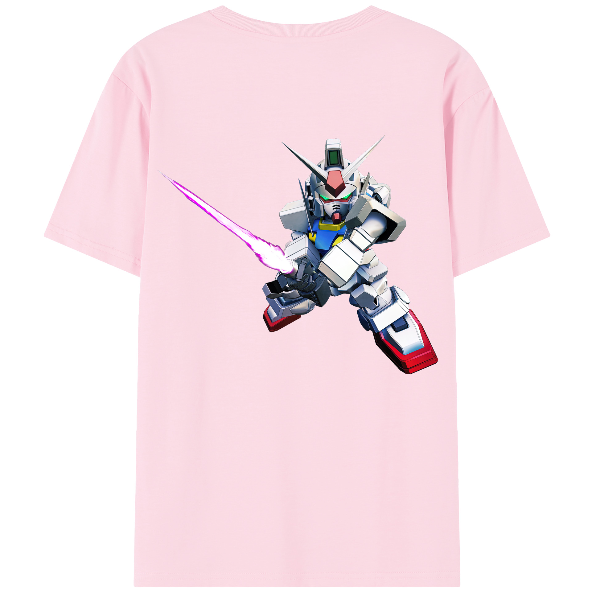 （画像用） 機動戦士ガンダム Mobile Suit Gundam 綿100％半袖Tシャツ（背面プリント）