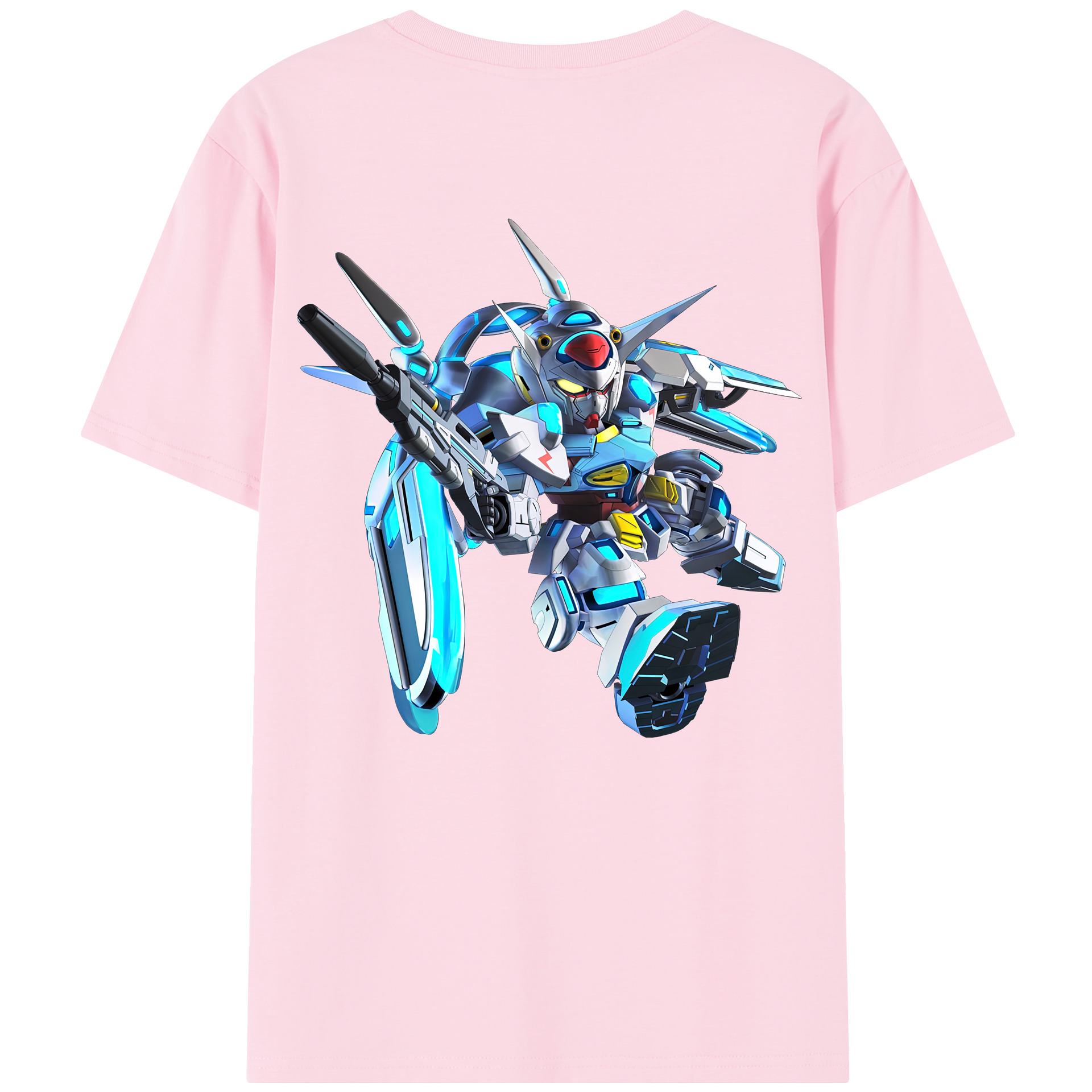 （画像用） 機動戦士ガンダム Mobile Suit Gundam 綿100％半袖Tシャツ（背面プリント）