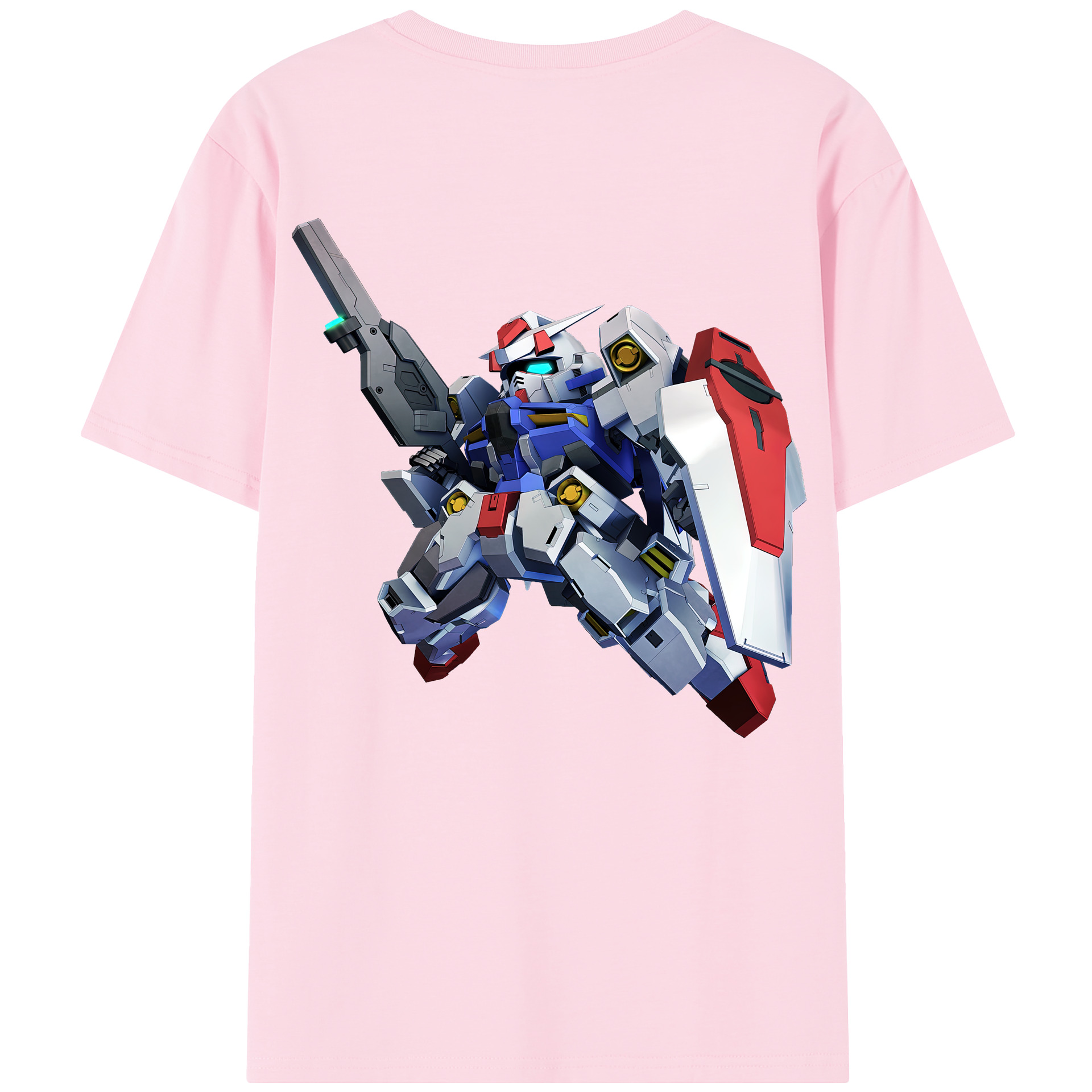 （画像用） 機動戦士ガンダム Mobile Suit Gundam 綿100％半袖Tシャツ（背面プリント）
