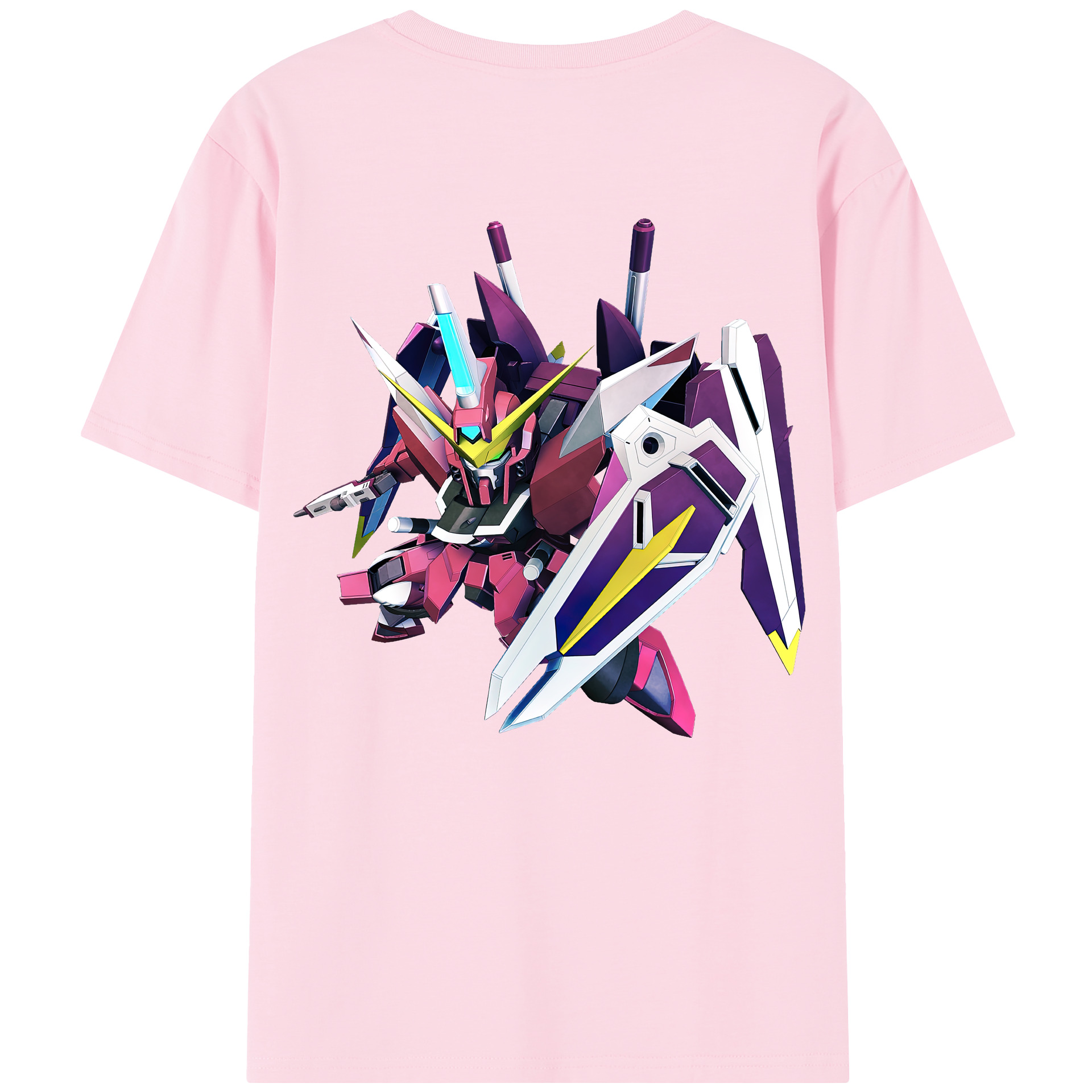 （画像用） 機動戦士ガンダム Mobile Suit Gundam 綿100％半袖Tシャツ（背面プリント）