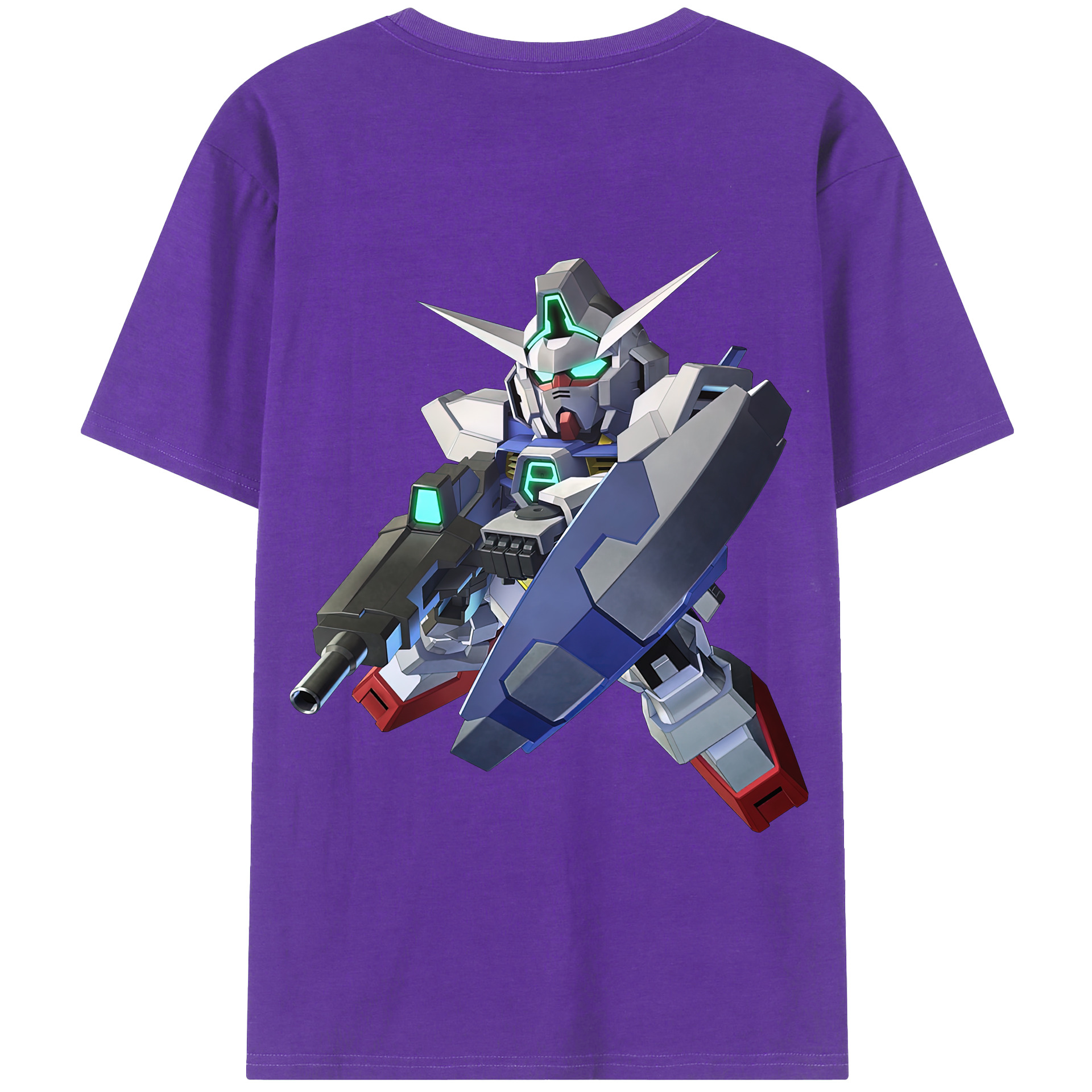 （画像用） 機動戦士ガンダム Mobile Suit Gundam 綿100％半袖Tシャツ（背面プリント）