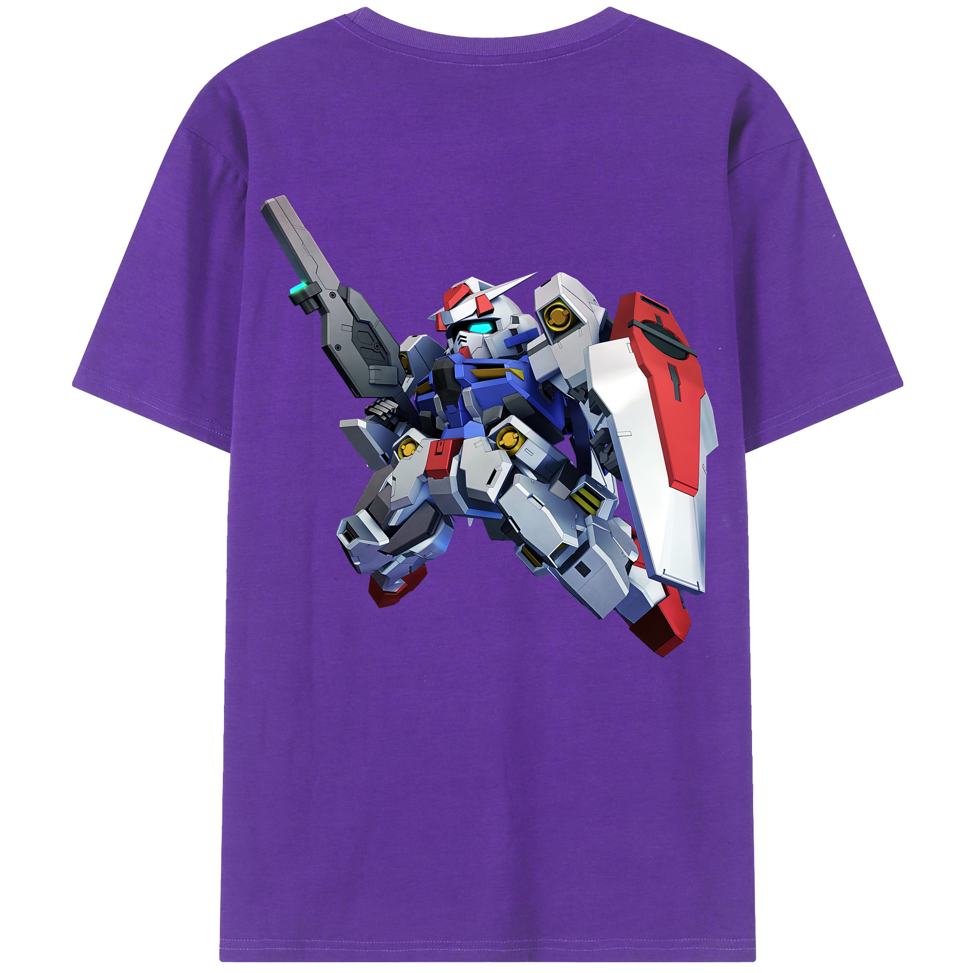 （画像用） 機動戦士ガンダム Mobile Suit Gundam 綿100％半袖Tシャツ（背面プリント）