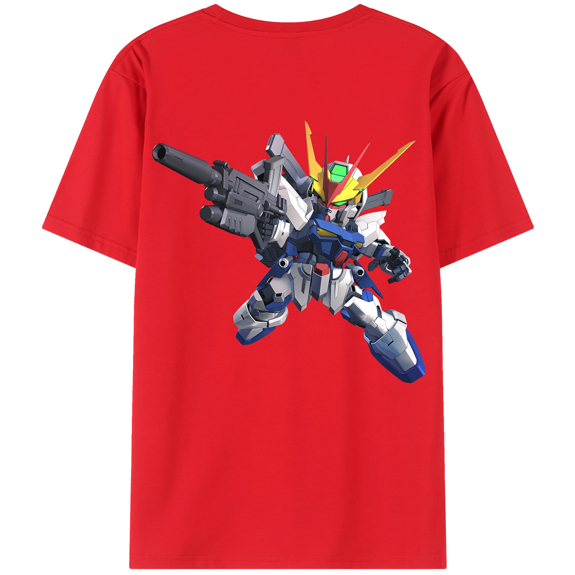 （画像用） 機動戦士ガンダム Mobile Suit Gundam 綿100％半袖Tシャツ（背面プリント）