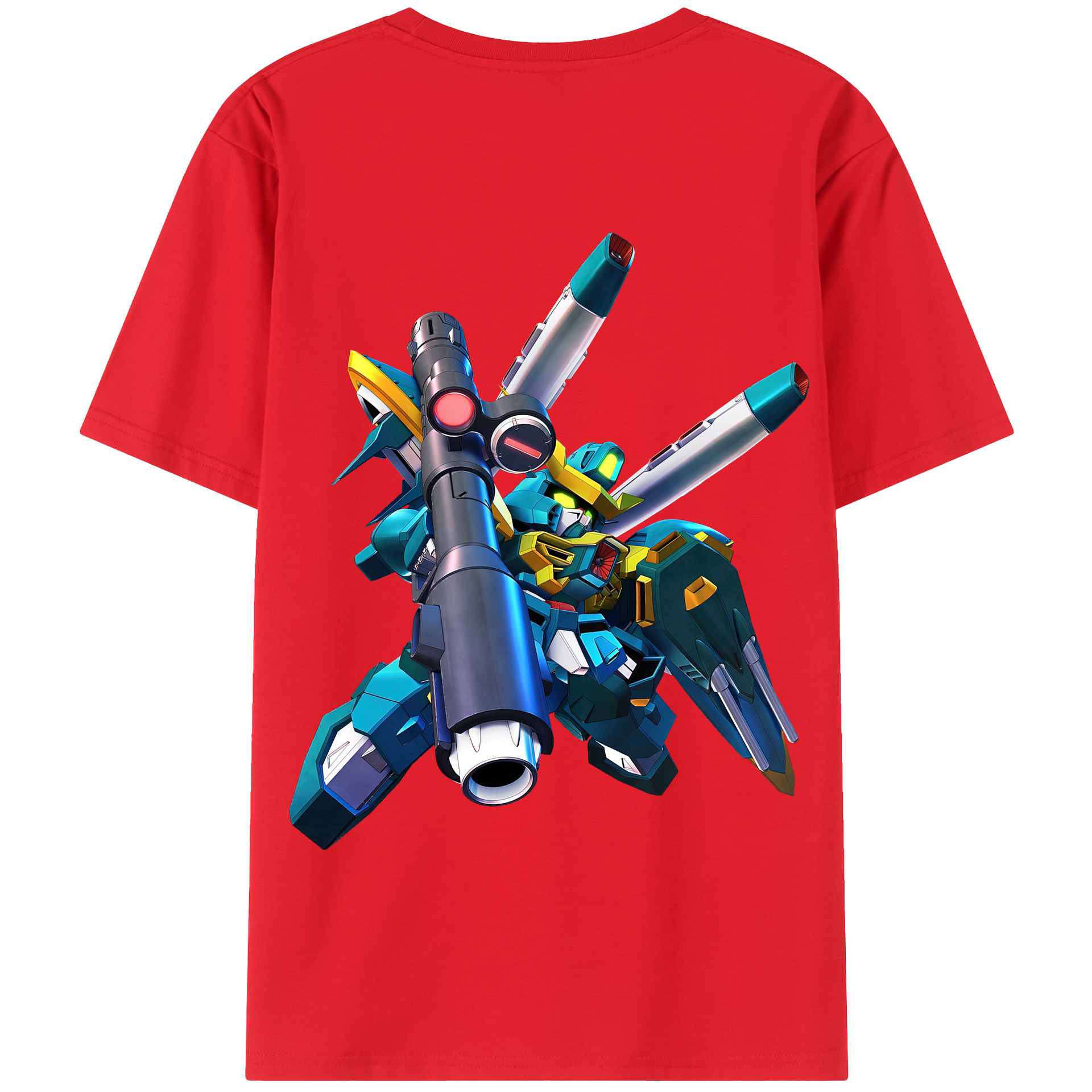 （画像用） 機動戦士ガンダム Mobile Suit Gundam 綿100％半袖Tシャツ（背面プリント）