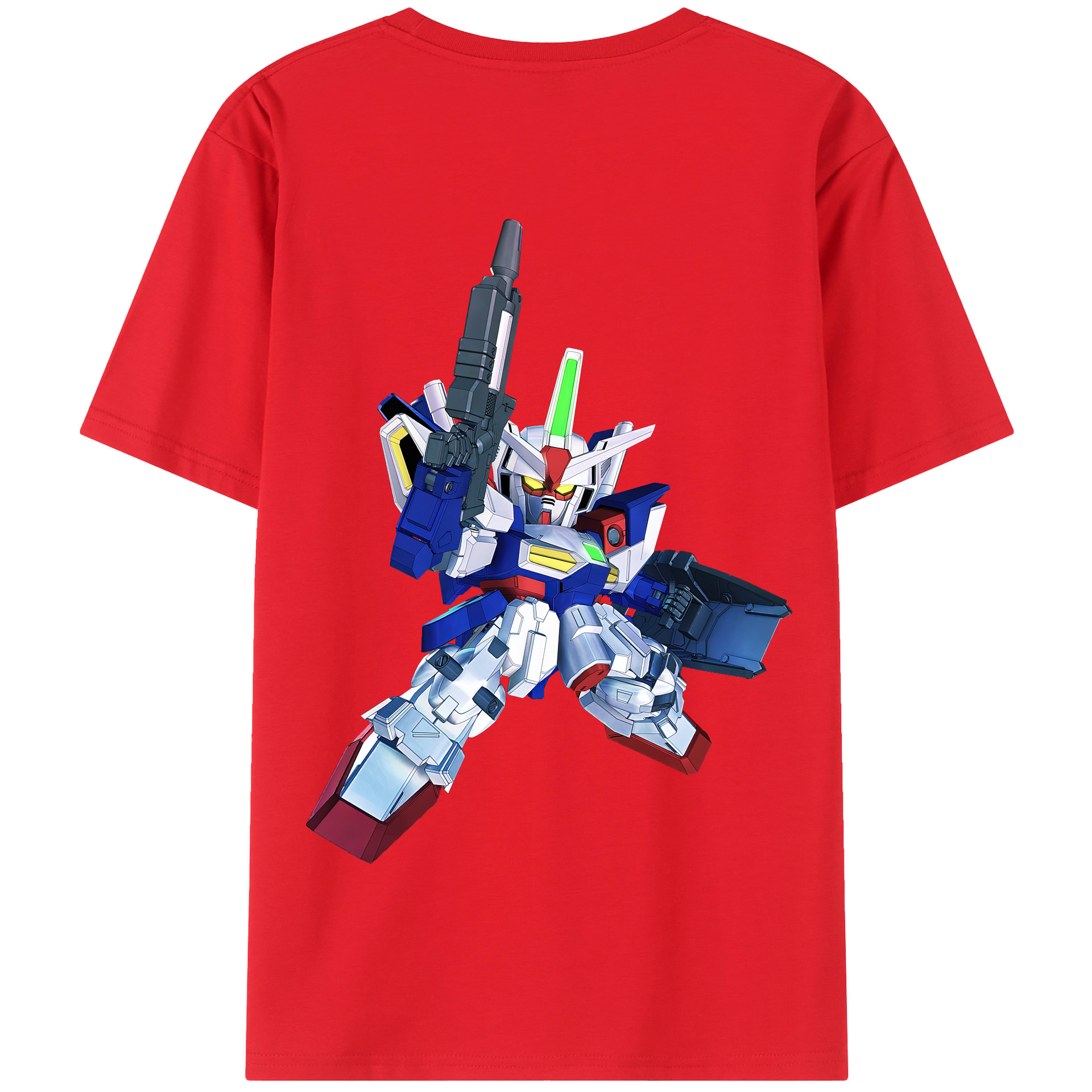 （画像用） 機動戦士ガンダム Mobile Suit Gundam 綿100％半袖Tシャツ（背面プリント）