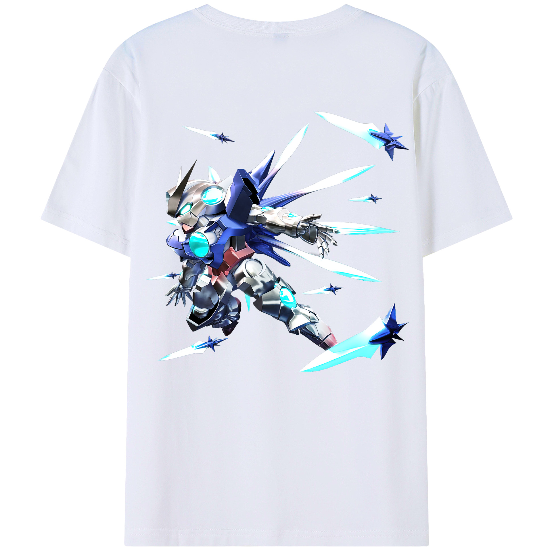 （画像用） 機動戦士ガンダム Mobile Suit Gundam 綿100％半袖Tシャツ（背面プリント）