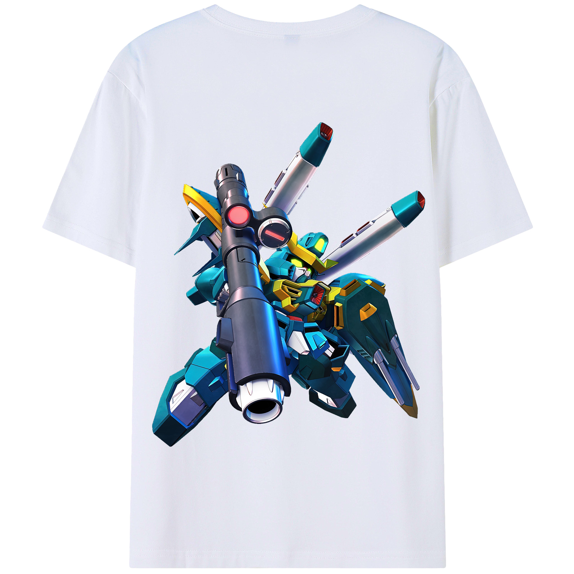 （画像用） 機動戦士ガンダム Mobile Suit Gundam 綿100％半袖Tシャツ（背面プリント）