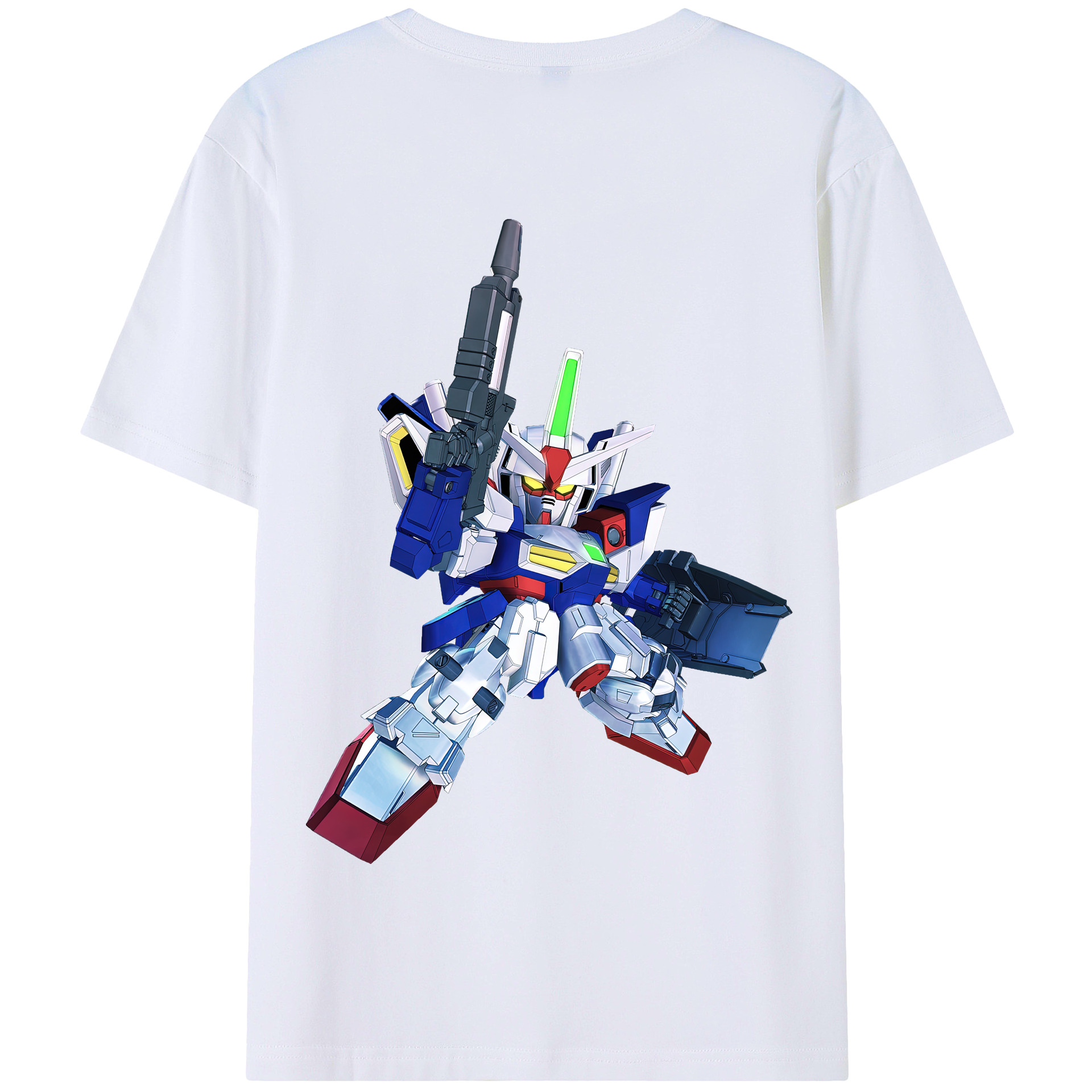 （画像用） 機動戦士ガンダム Mobile Suit Gundam 綿100％半袖Tシャツ（背面プリント）