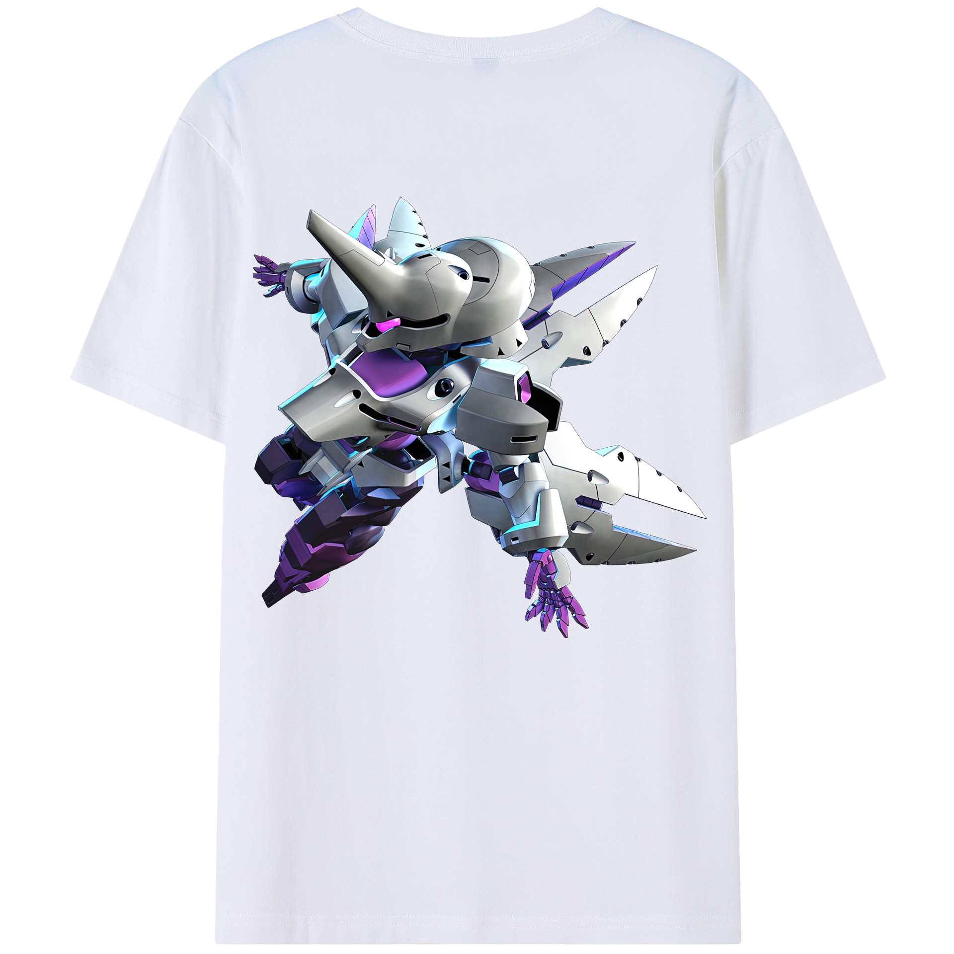 （画像用） 機動戦士ガンダム Mobile Suit Gundam 綿100％半袖Tシャツ（背面プリント）