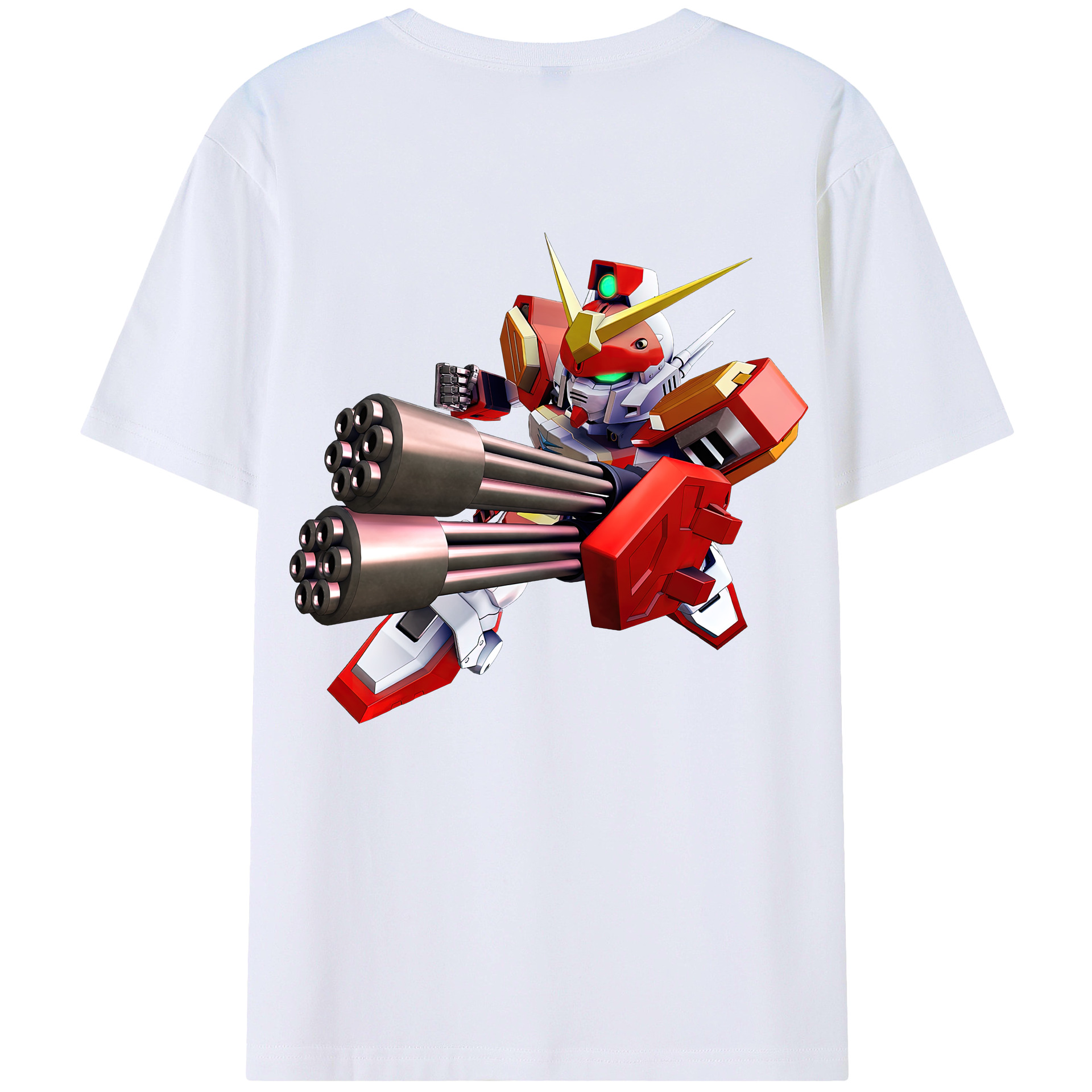 （画像用） 機動戦士ガンダム Mobile Suit Gundam 綿100％半袖Tシャツ（背面プリント）