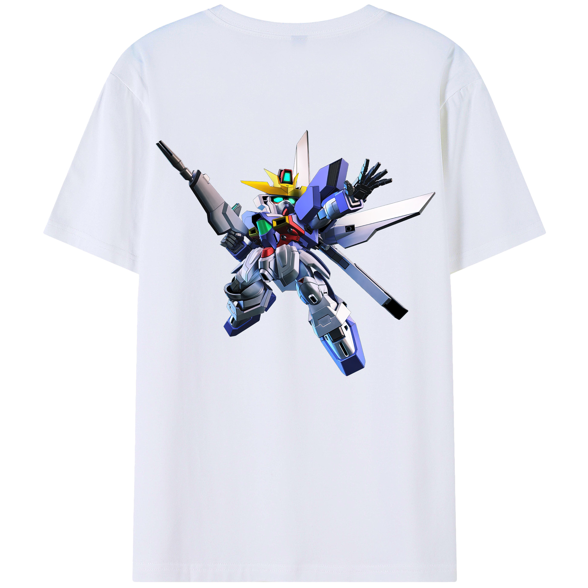 （画像用） 機動戦士ガンダム Mobile Suit Gundam 綿100％半袖Tシャツ（背面プリント）
