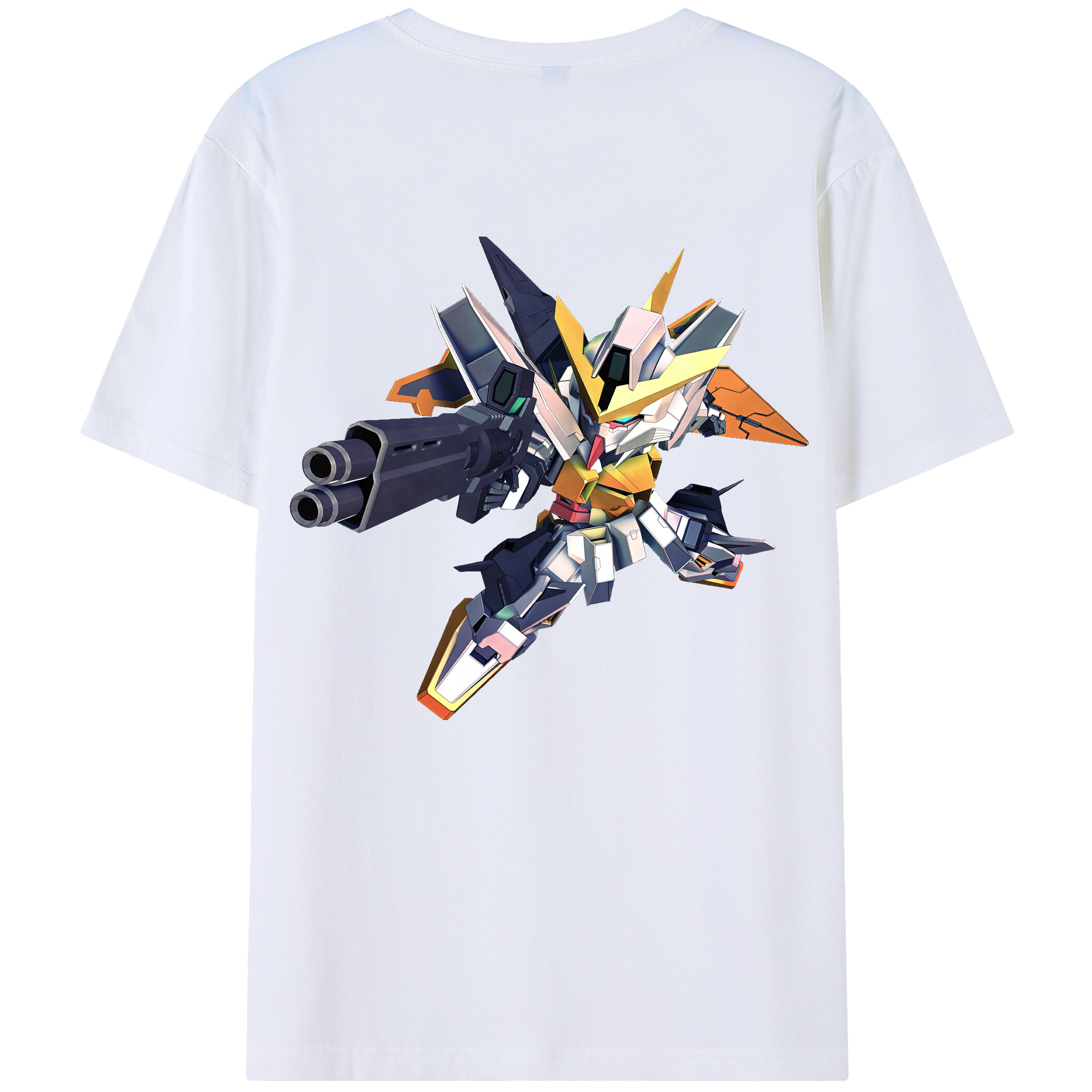 （画像用） 機動戦士ガンダム Mobile Suit Gundam 綿100％半袖Tシャツ（背面プリント）