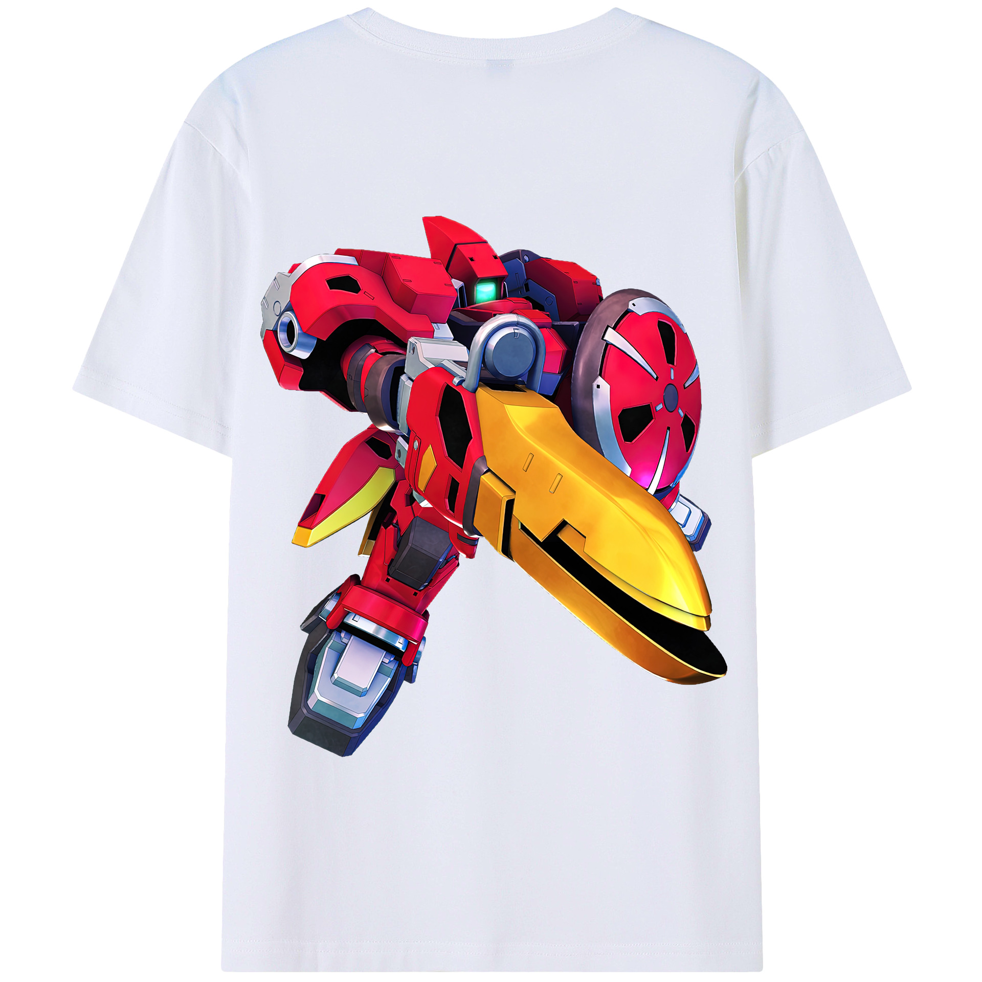 （画像用） 機動戦士ガンダム Mobile Suit Gundam 綿100％半袖Tシャツ（背面プリント）