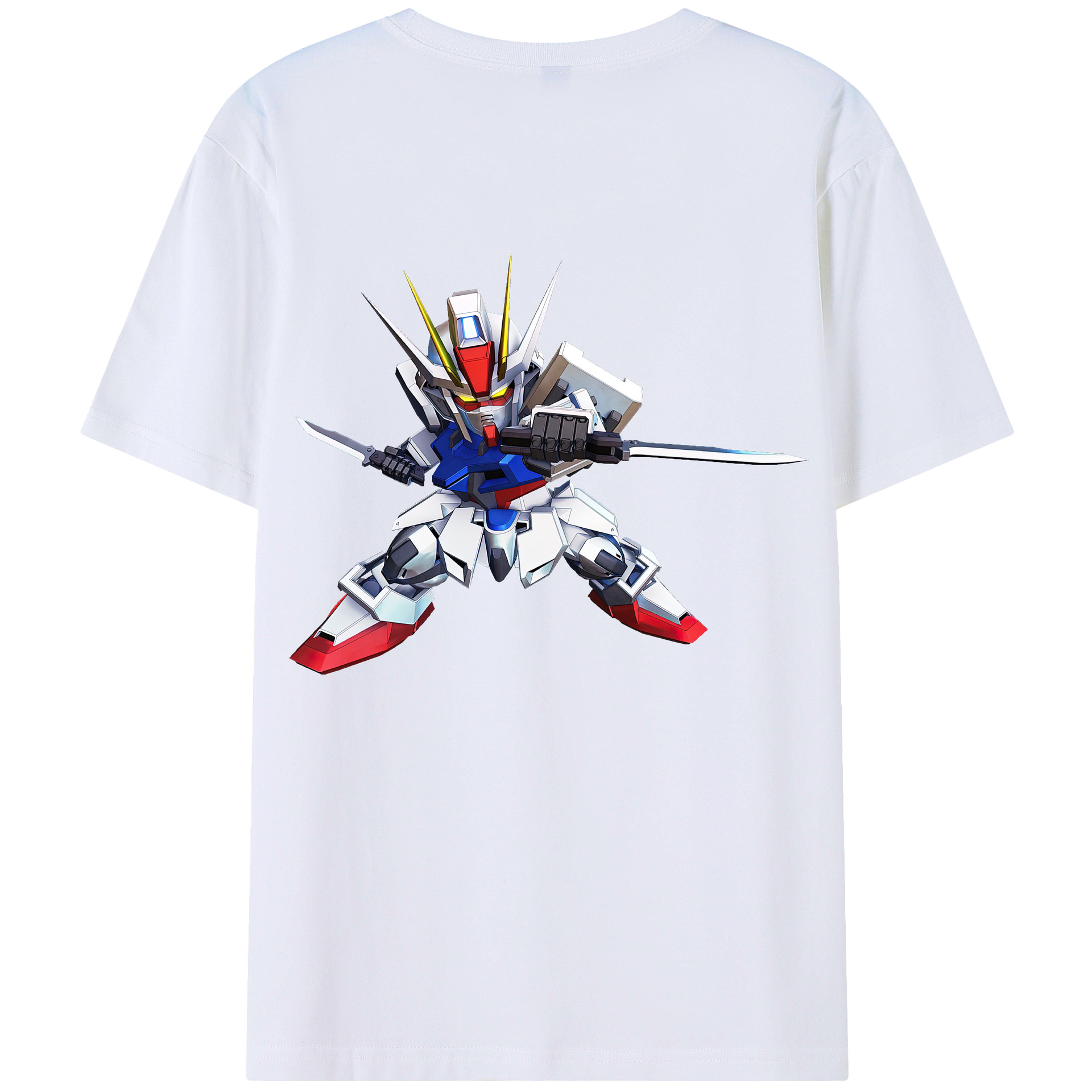 （画像用） 機動戦士ガンダム Mobile Suit Gundam 綿100％半袖Tシャツ（背面プリント）