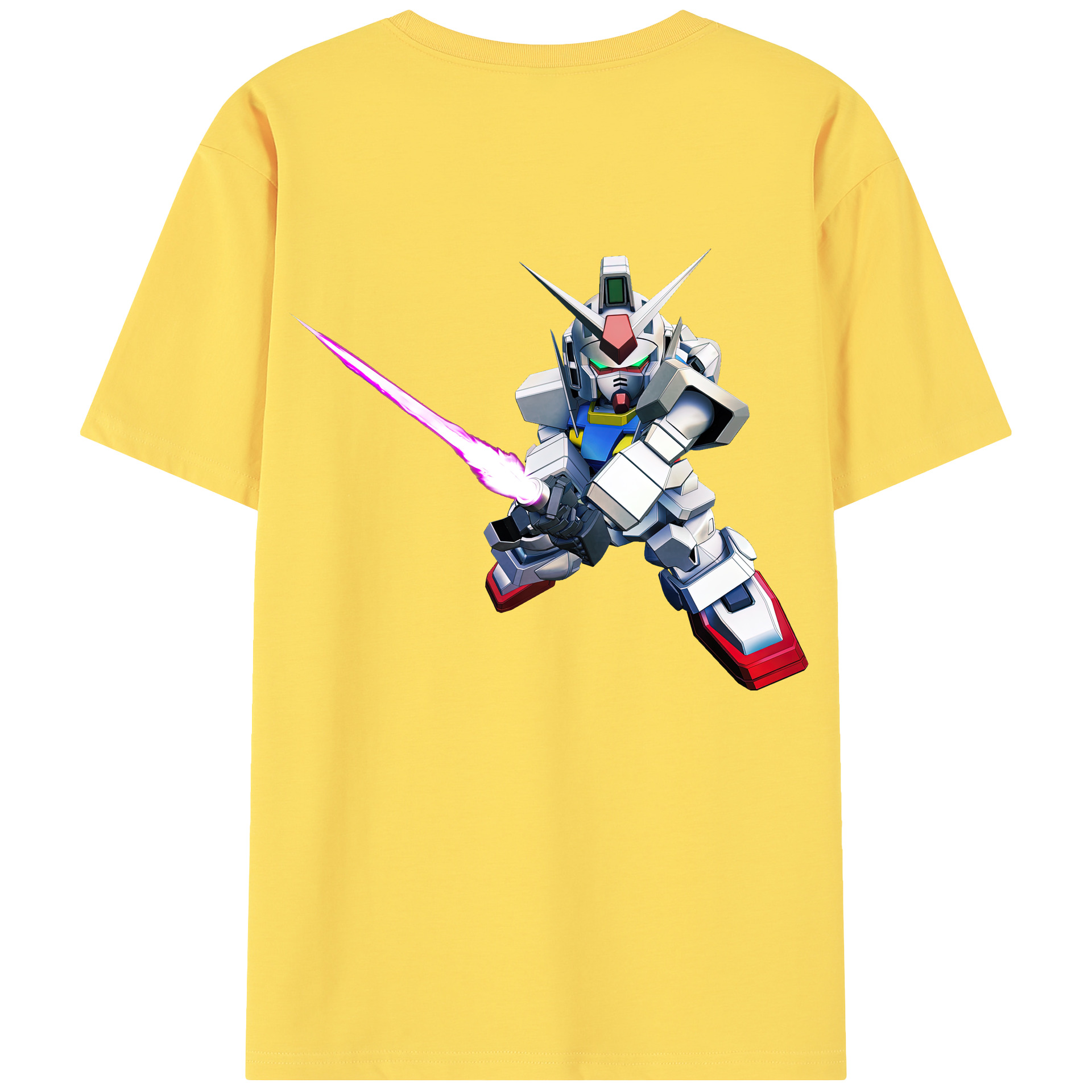 （画像用） 機動戦士ガンダム Mobile Suit Gundam 綿100％半袖Tシャツ（背面プリント）