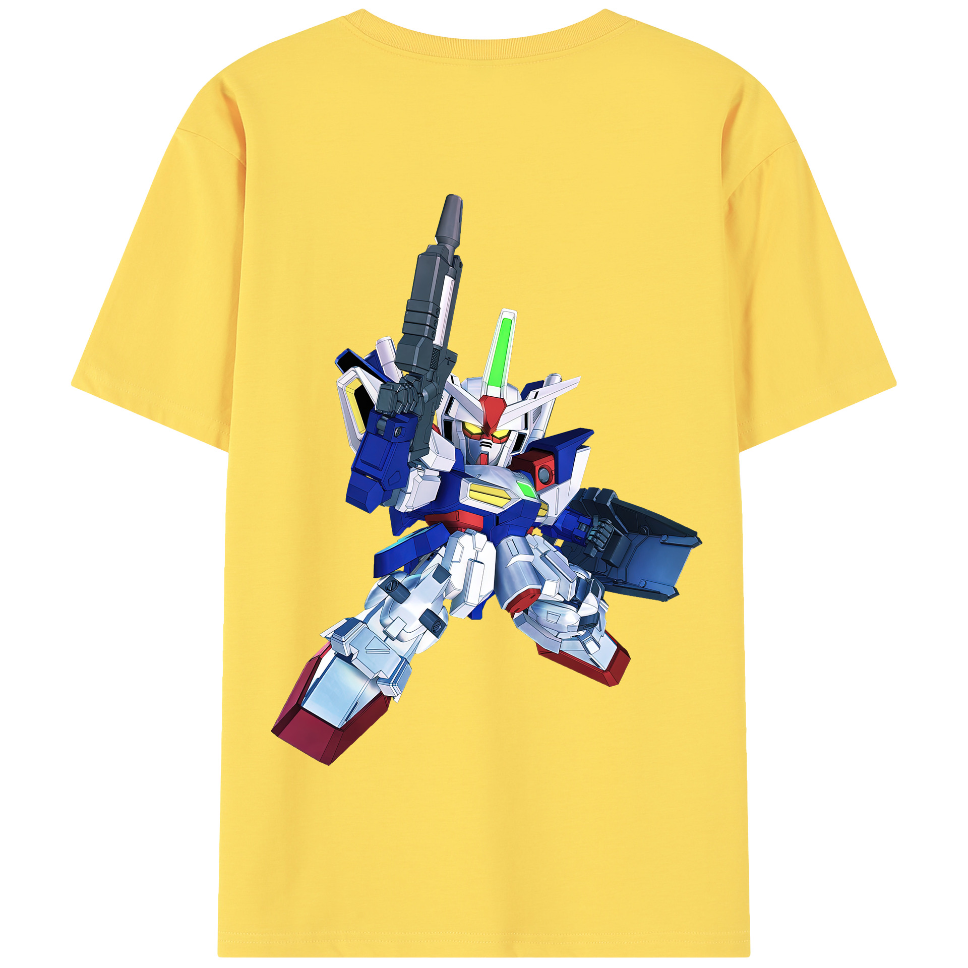 （画像用） 機動戦士ガンダム Mobile Suit Gundam 綿100％半袖Tシャツ（背面プリント）