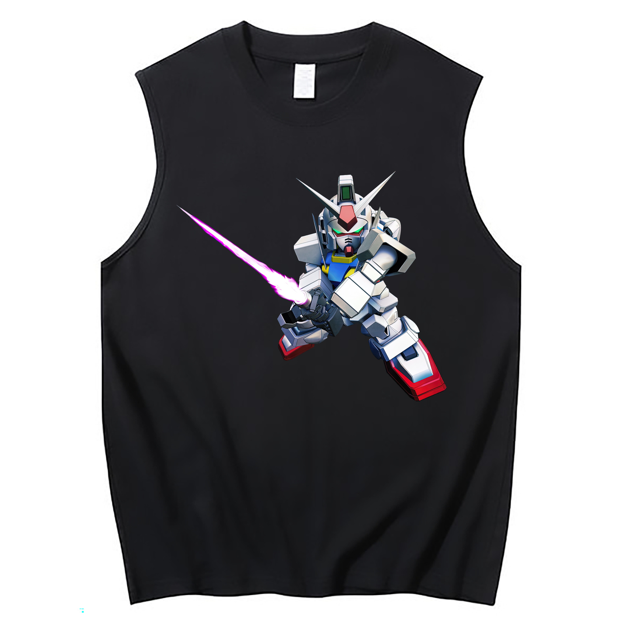 （画像用） 機動戦士ガンダム Mobile Suit Gundam コットン100％タンクトップ（フロントプリント）