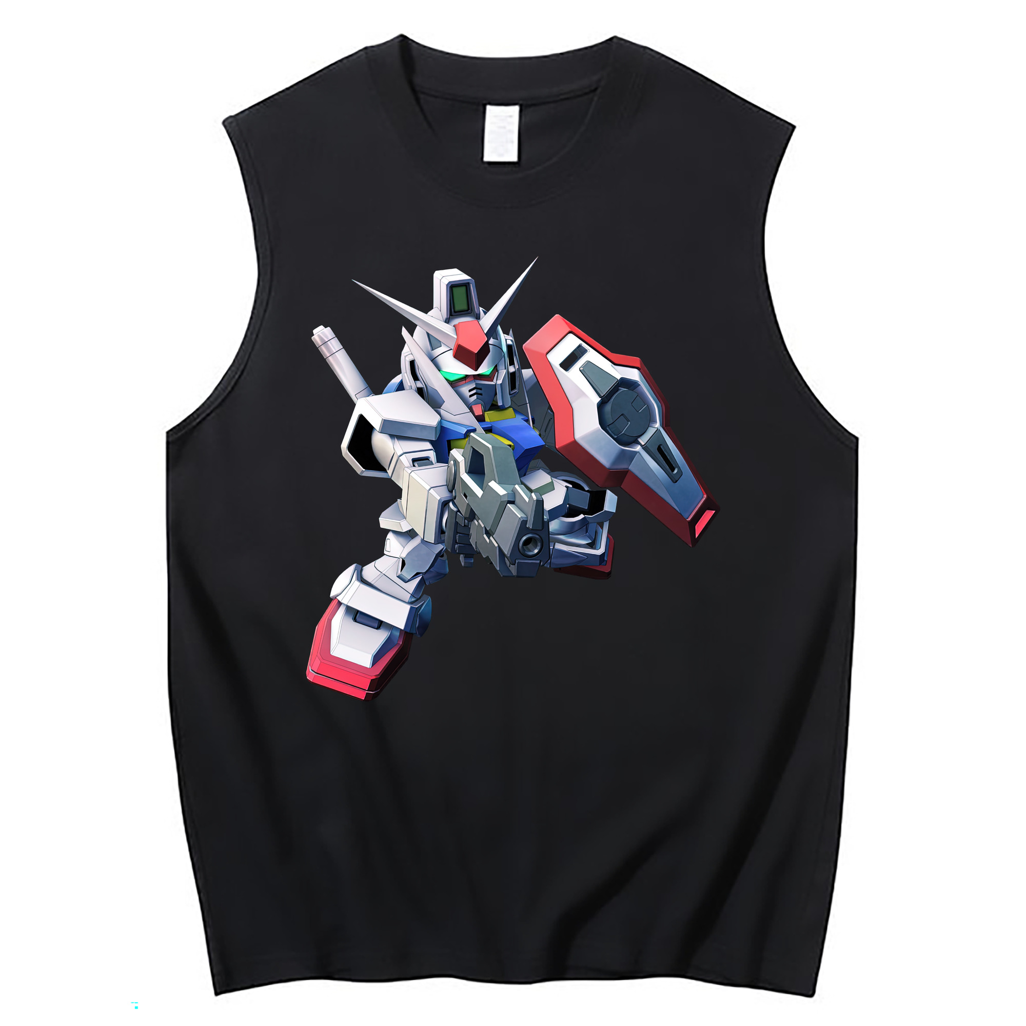 （画像用） 機動戦士ガンダム Mobile Suit Gundam コットン100％タンクトップ（フロントプリント）