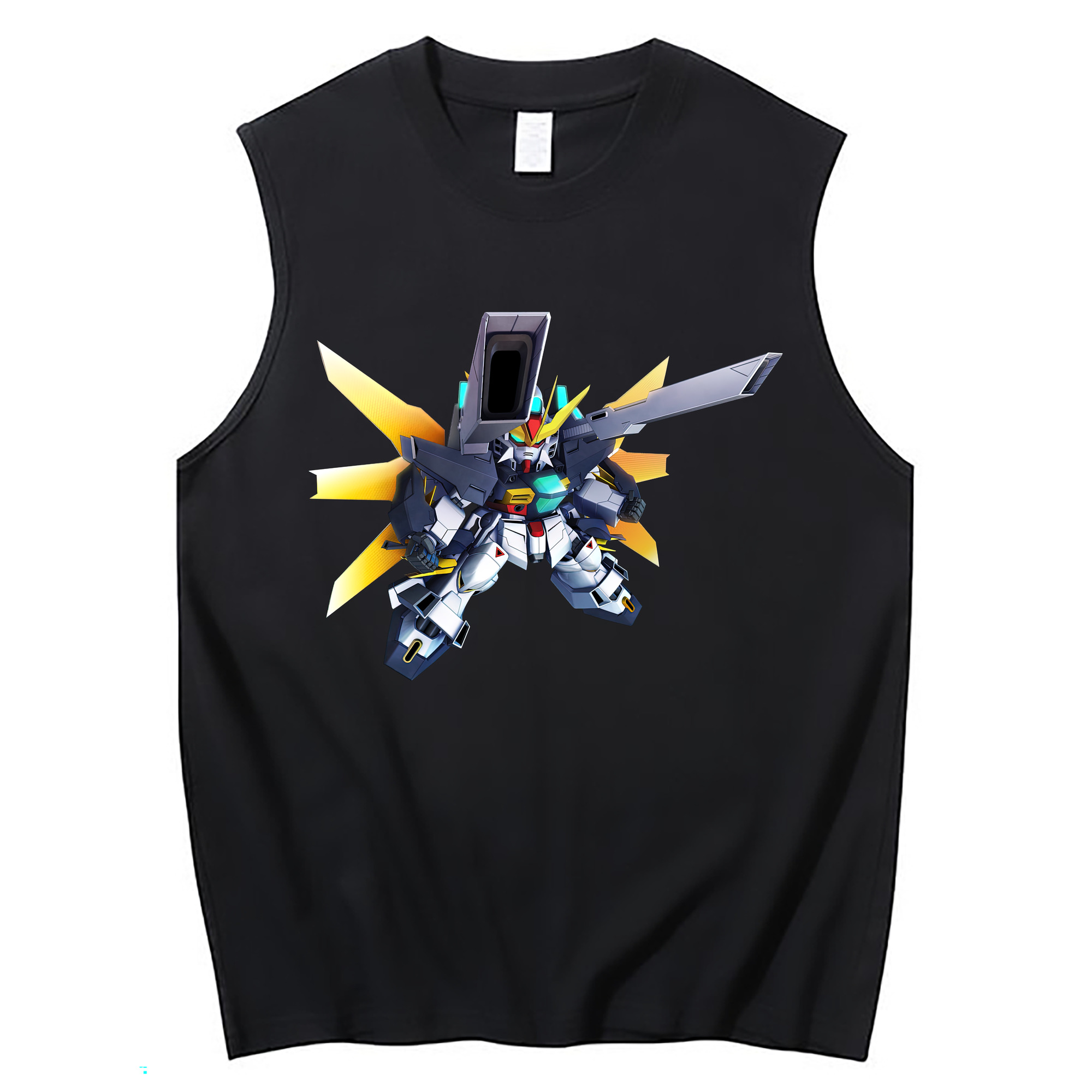 （画像用） 機動戦士ガンダム Mobile Suit Gundam コットン100％タンクトップ（フロントプリント）