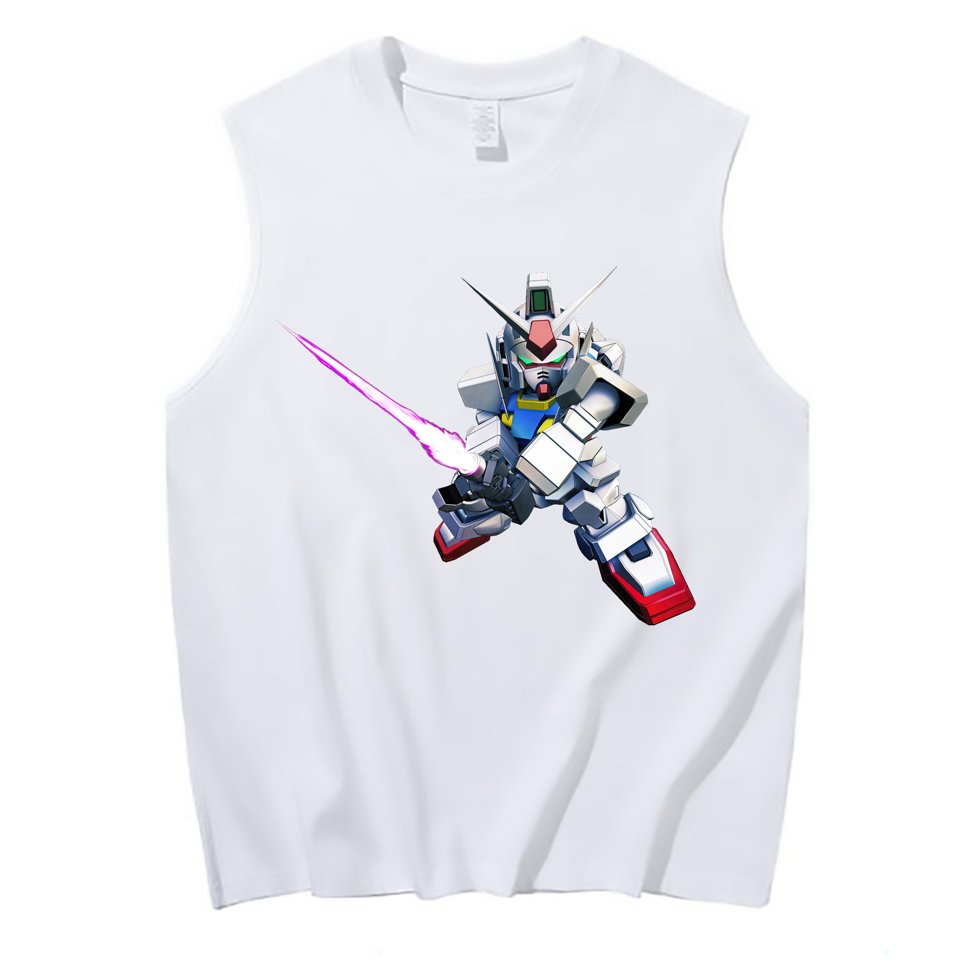 （画像用） 機動戦士ガンダム Mobile Suit Gundam コットン100％タンクトップ（フロントプリント）